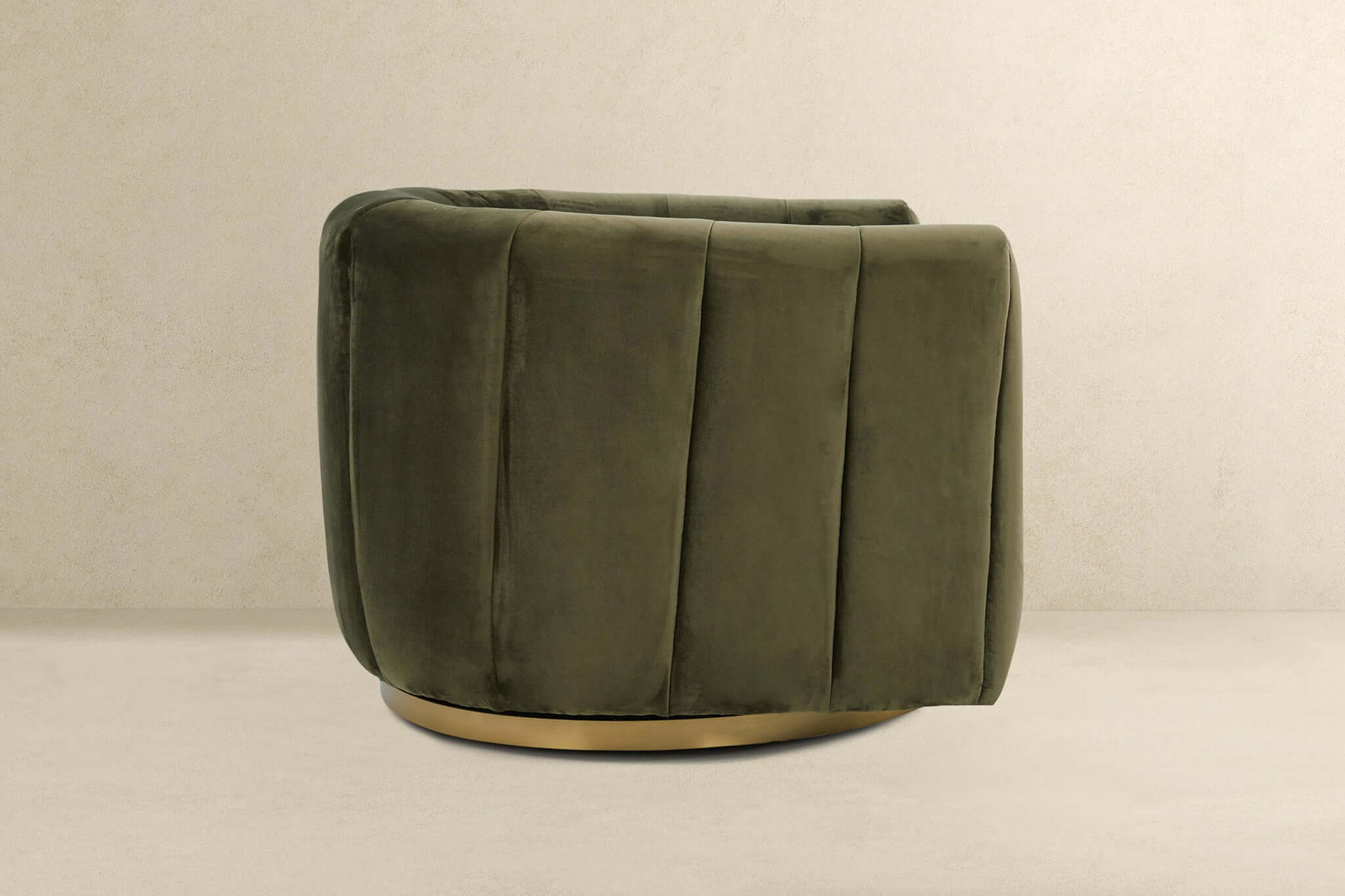 Ashcroft™ Cosey Velvet Swivel Chair - Green