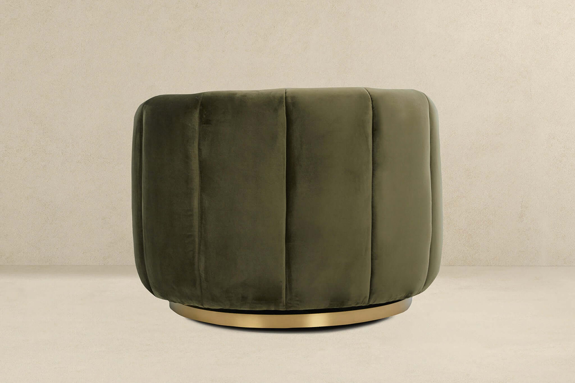 Ashcroft™ Cosey Velvet Swivel Chair - Green