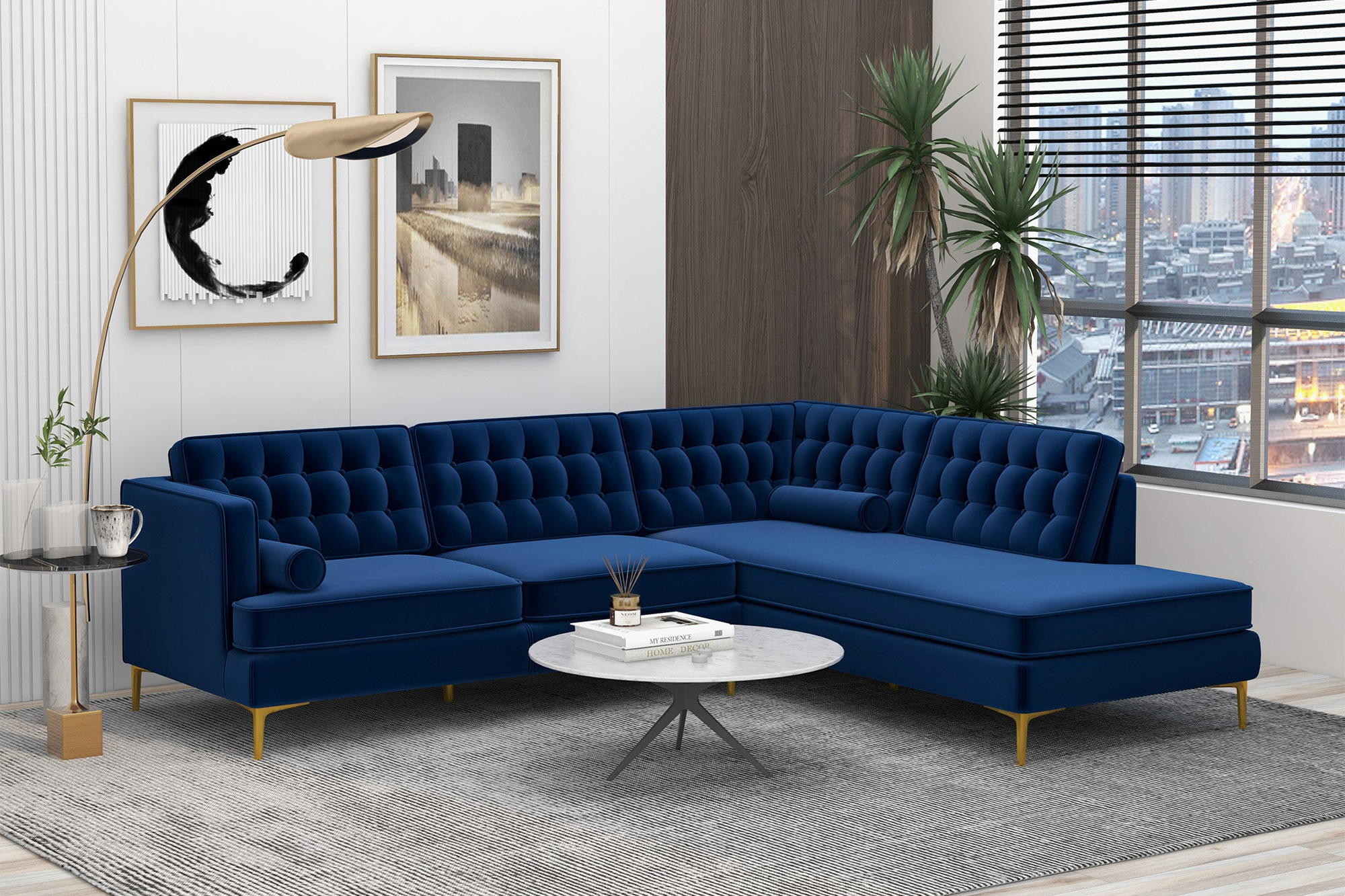 Ashcroft - Brooke Sectional Sofa Left Facing