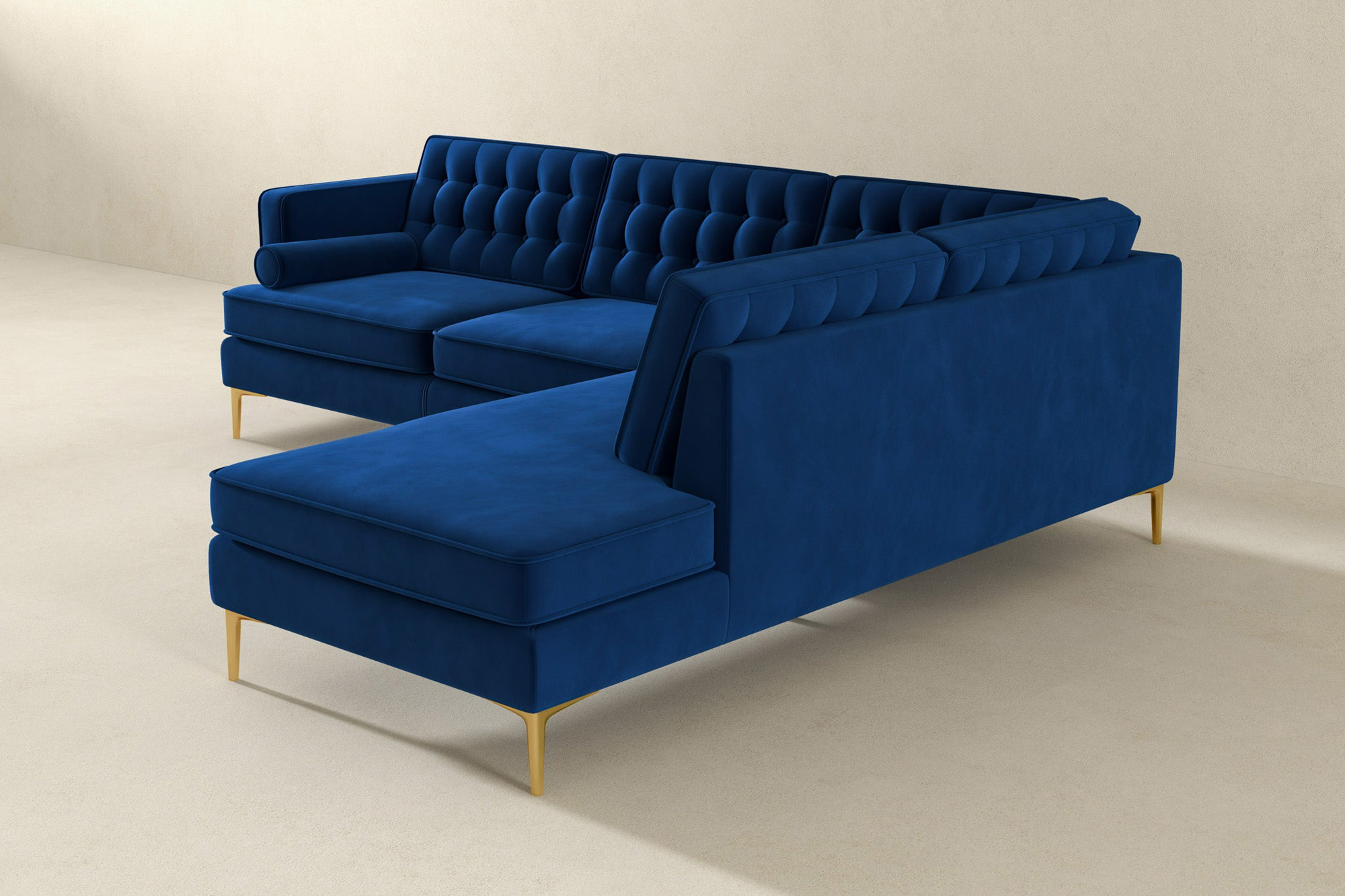 Ashcroft Brooke Sectional Sofa Right Facing - Blue