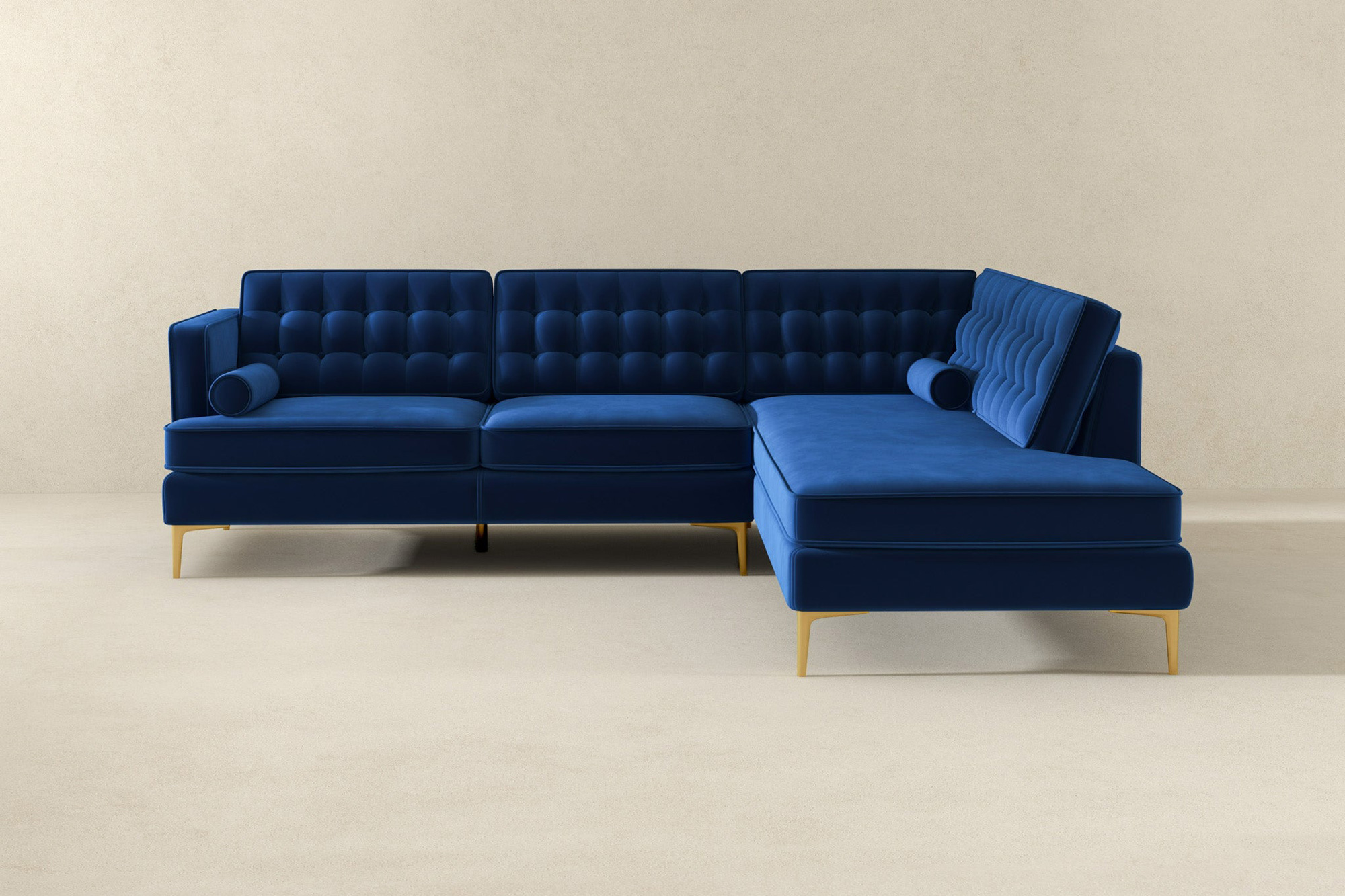 Ashcroft Brooke Sectional Sofa Right Facing - Blue