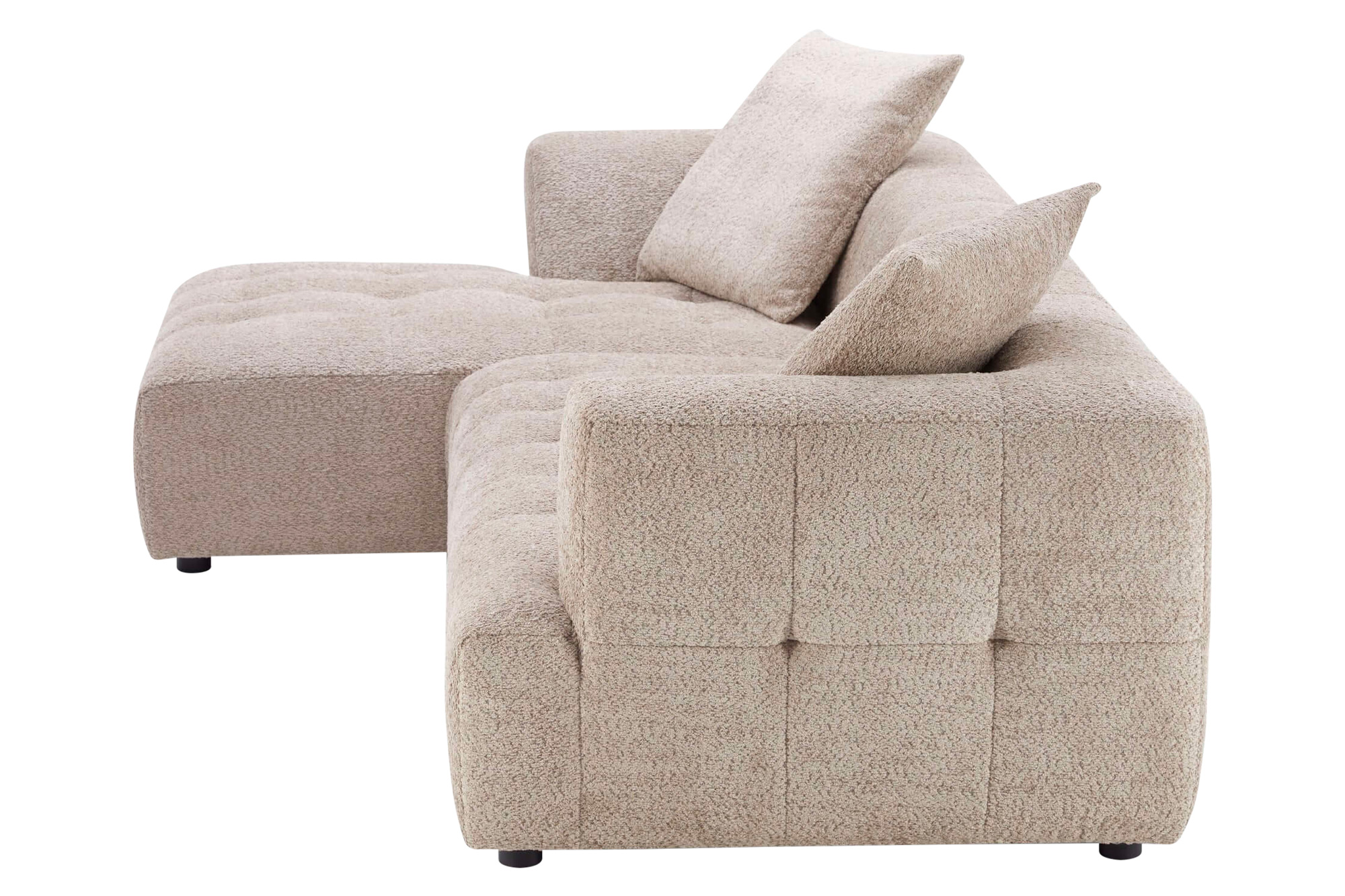 Ashcroft Kaynes Boucle Sectional Sofa - Mocha