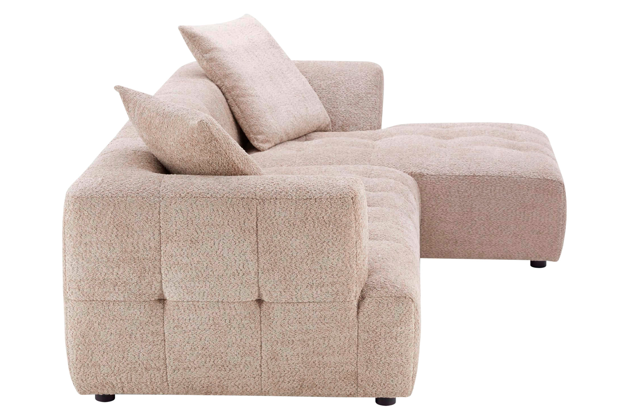 Ashcroft Kaynes Boucle Sectional Sofa - Mocha