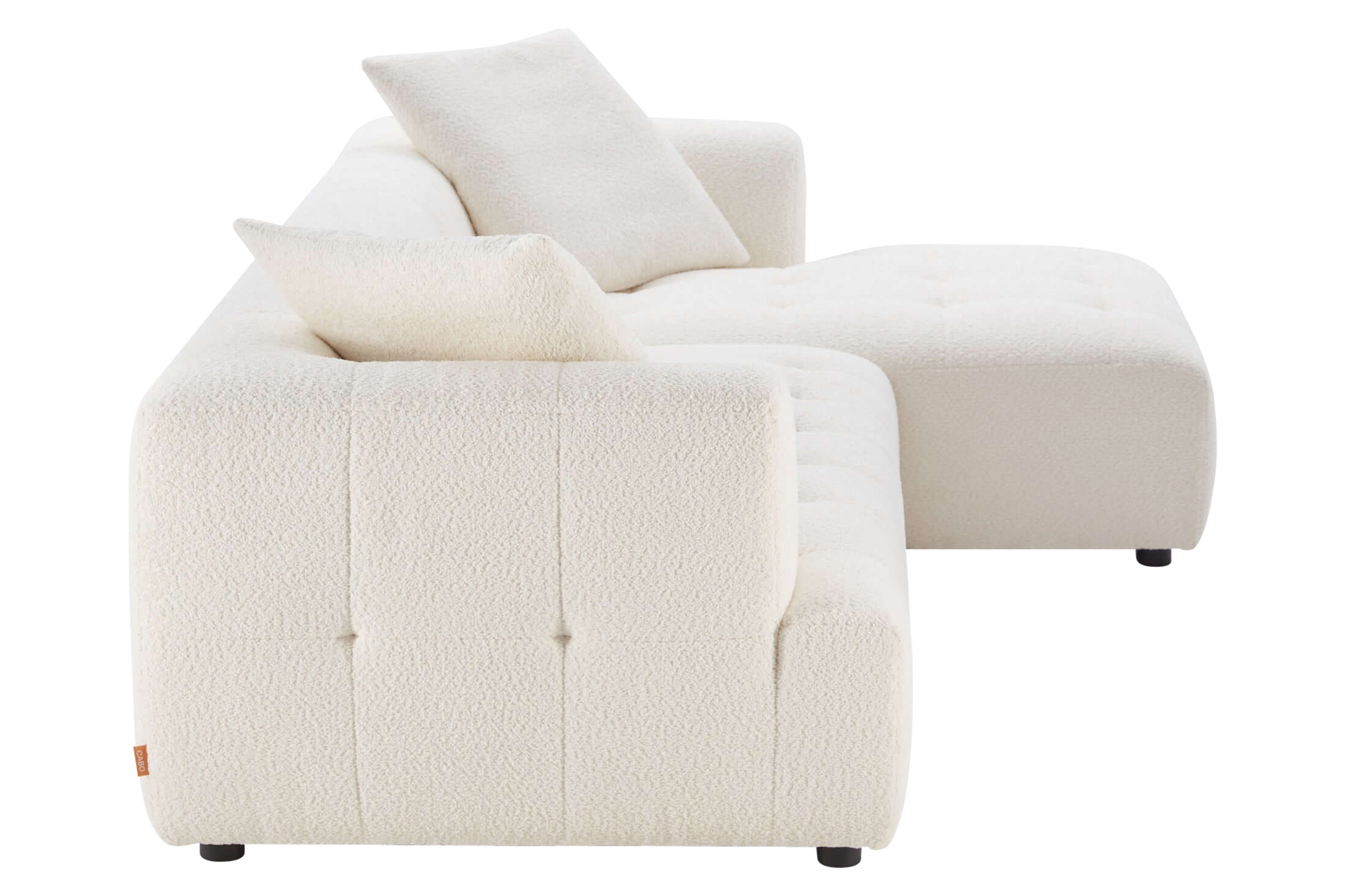 Ashcroft Kaynes Boucle Sectional Sofa - Ivory