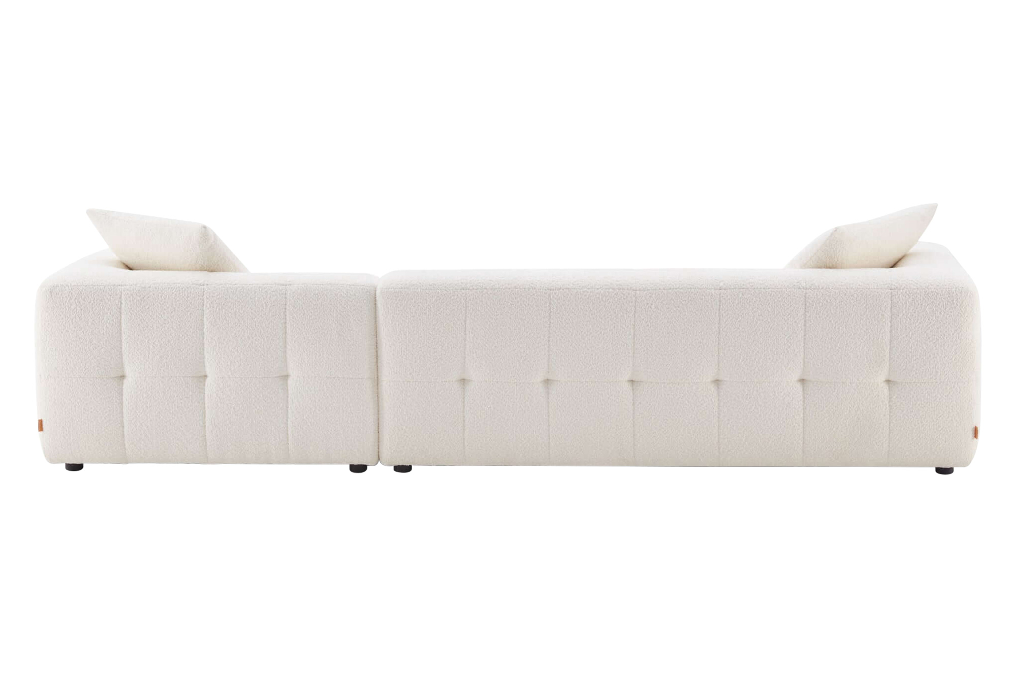 Ashcroft Kaynes Boucle Sectional Sofa - Ivory