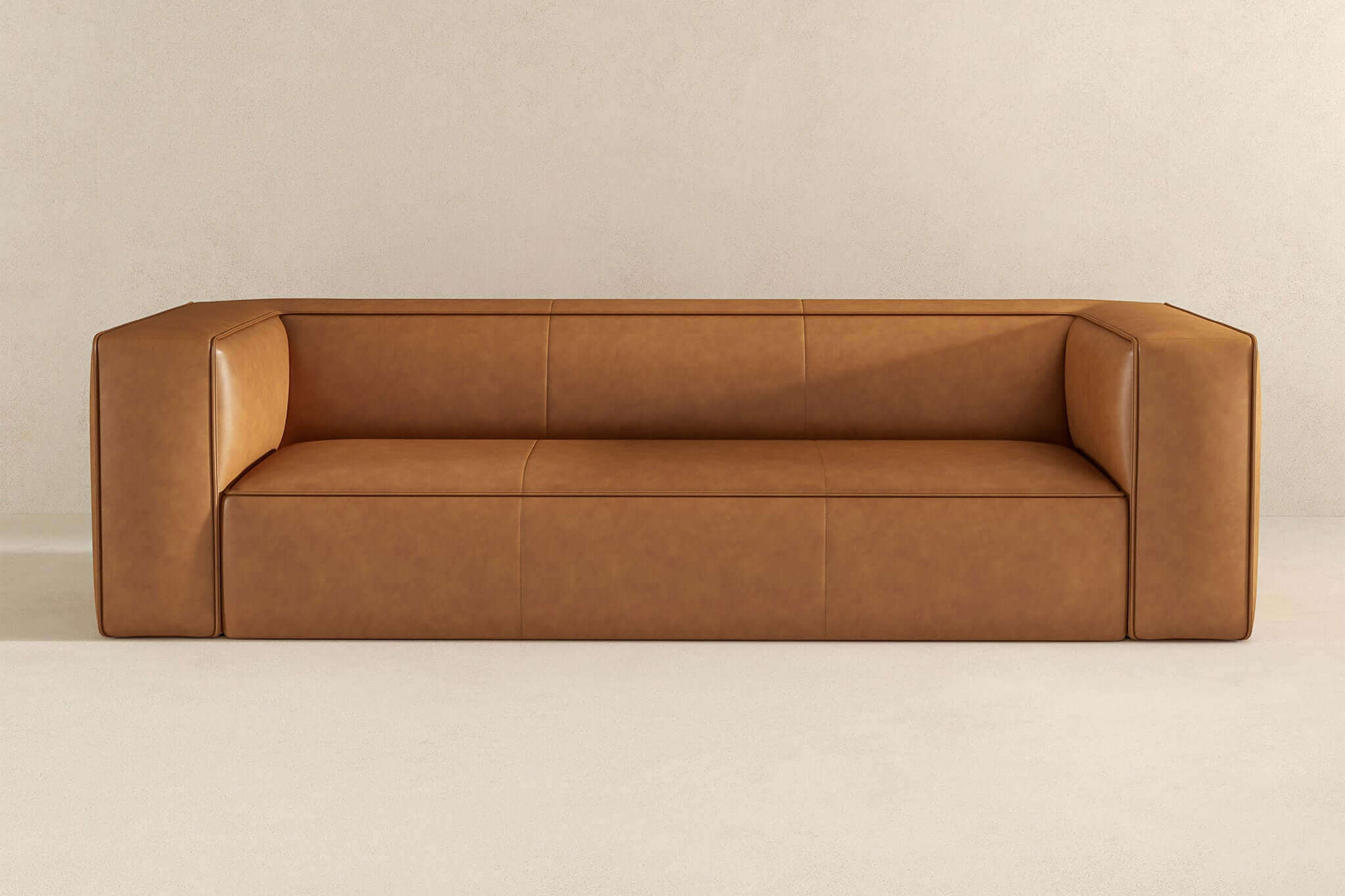 Ashcroft Colton Leather Sofa - Tan