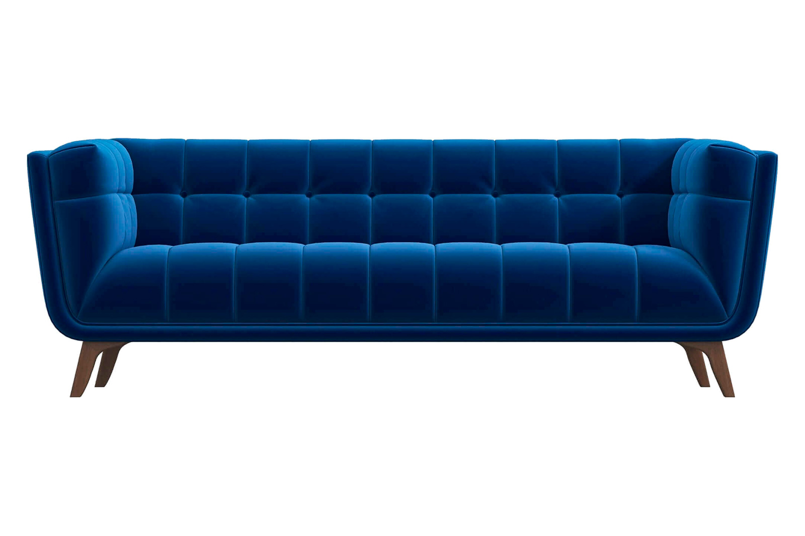 Ashcroft Addison Large Velvet Sofa - Navy Blue