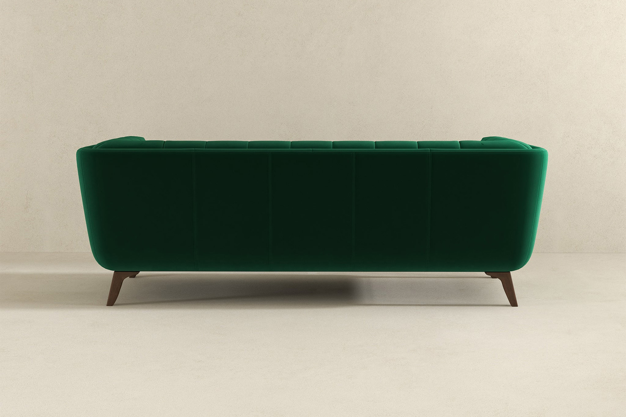 Ashcroft Addison Large Velvet Sofa - Green