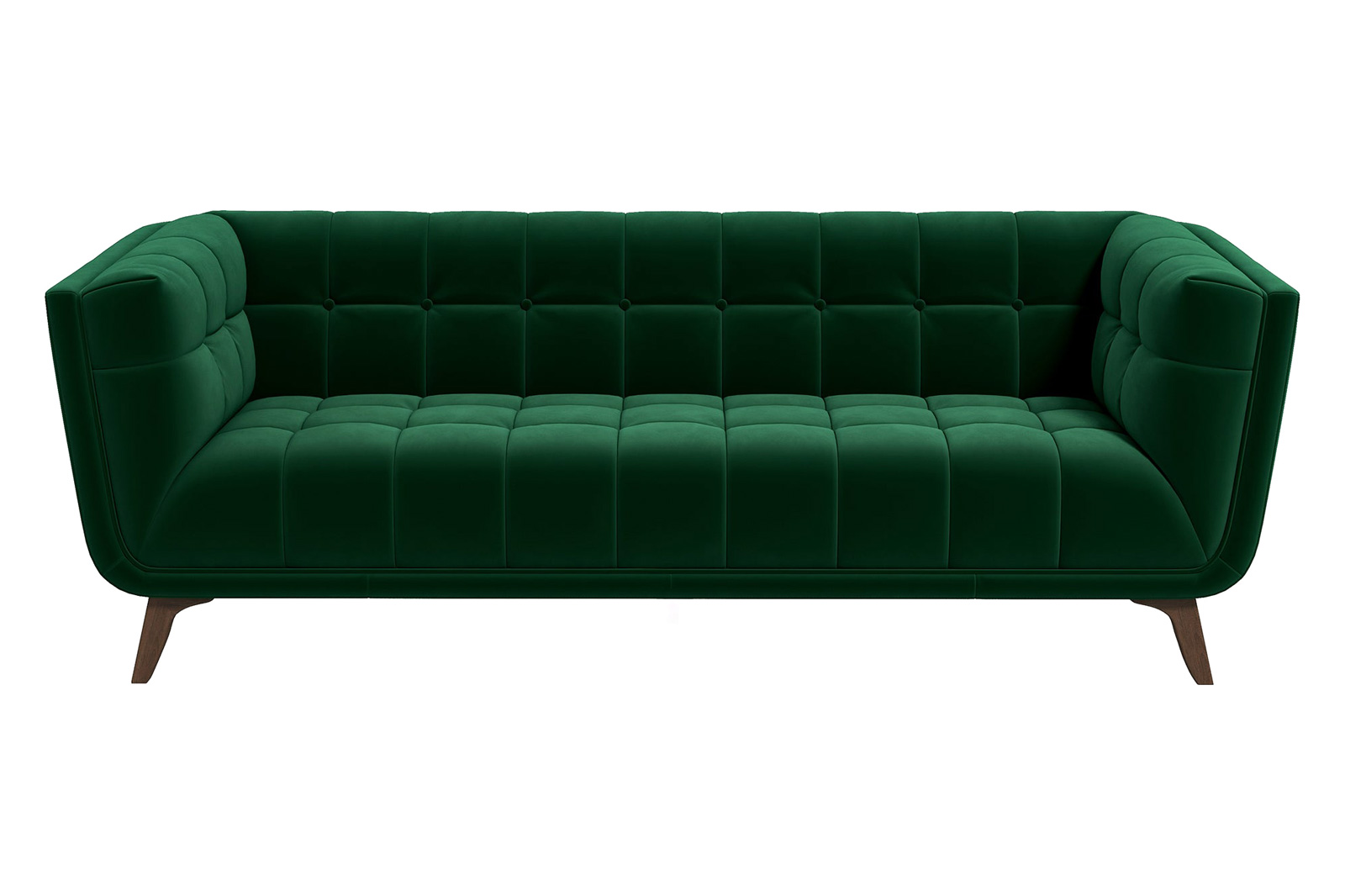 Ashcroft Addison Large Velvet Sofa - Green