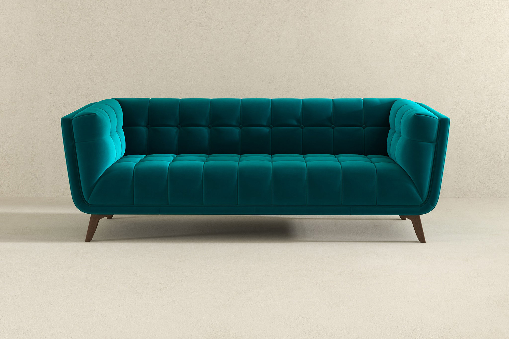 Ashcroft Addison Large Boucle Sofa - Teal