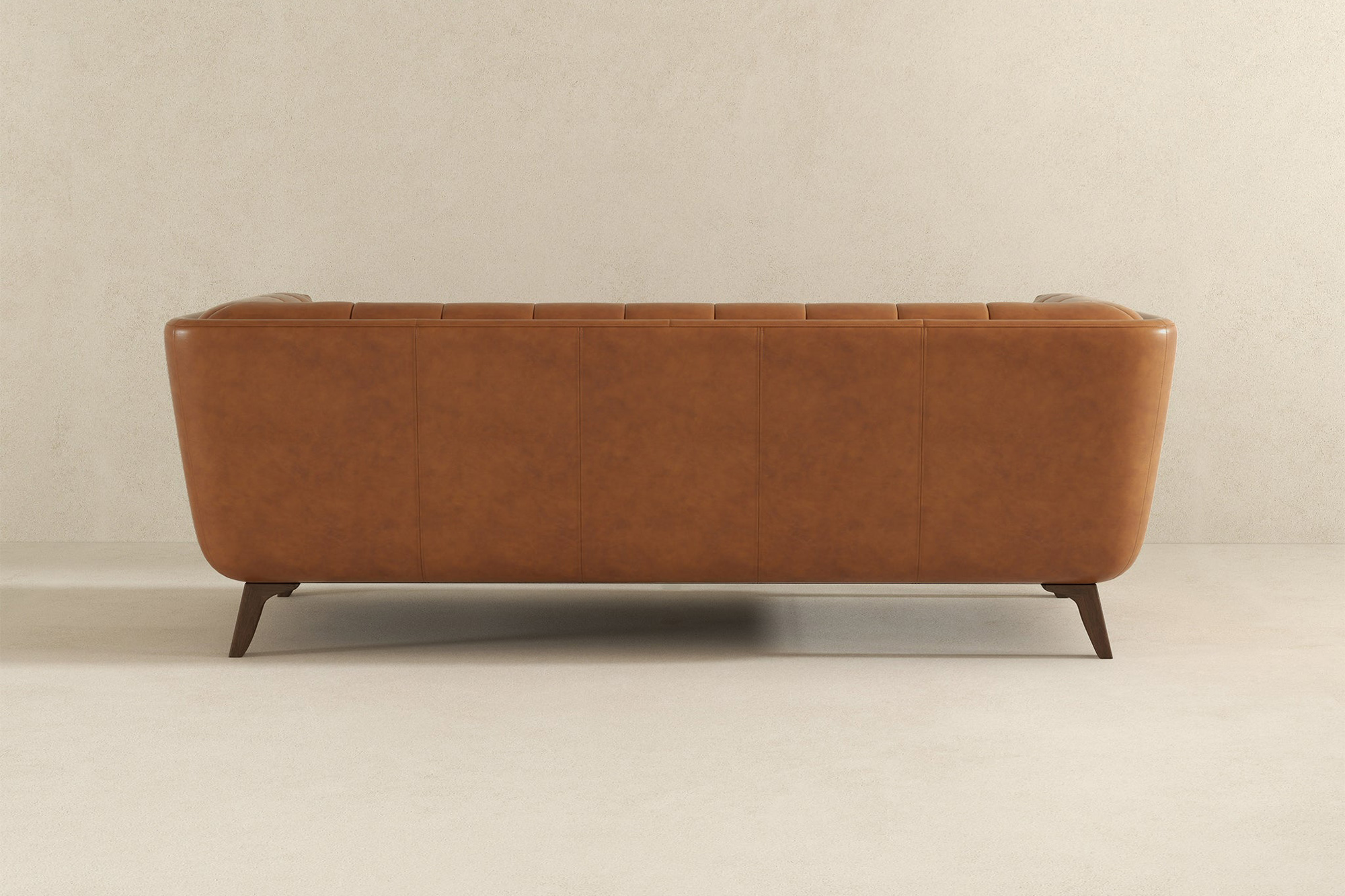 Ashcroft Addison Large Leather Sofa - Brown