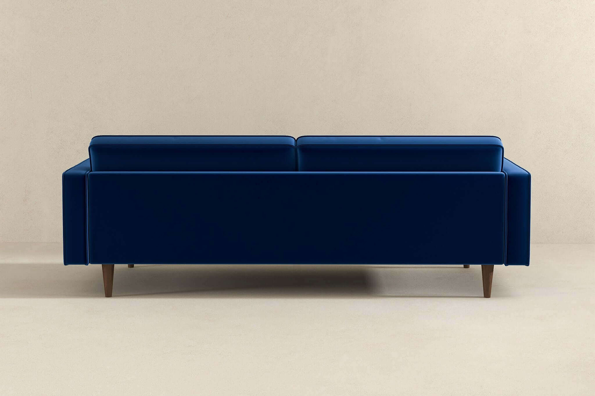 Ashcroft Casey Mid-Century Modern Velvet Sofa - Blue