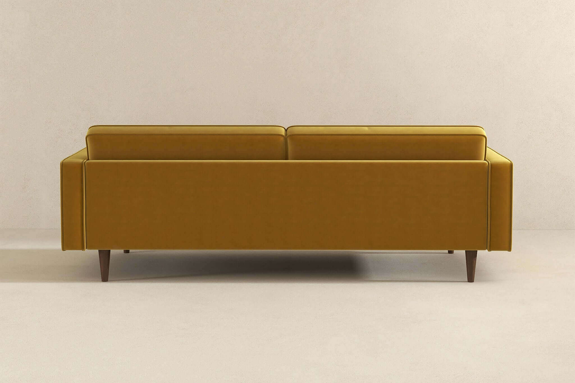 Ashcroft Casey Mid-Century Modern Velvet Sofa - Gold