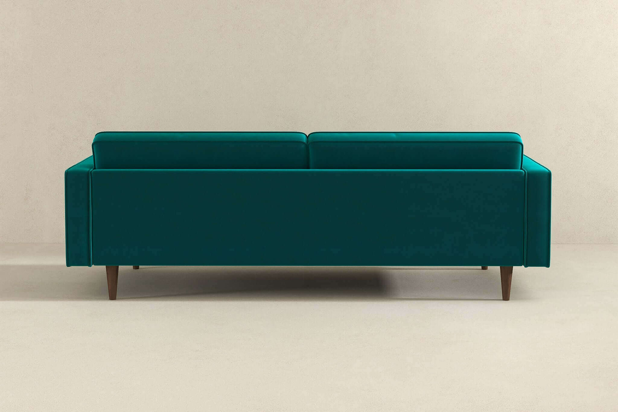 Ashcroft Casey Mid-Century Modern Velvet Sofa - Teal