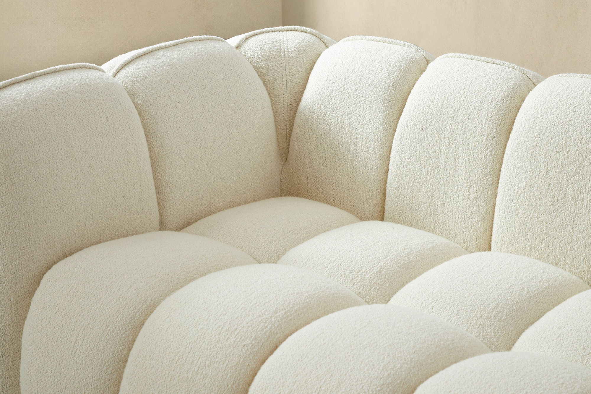 Ashcroft - Marissa Boucle Sofa in Cream