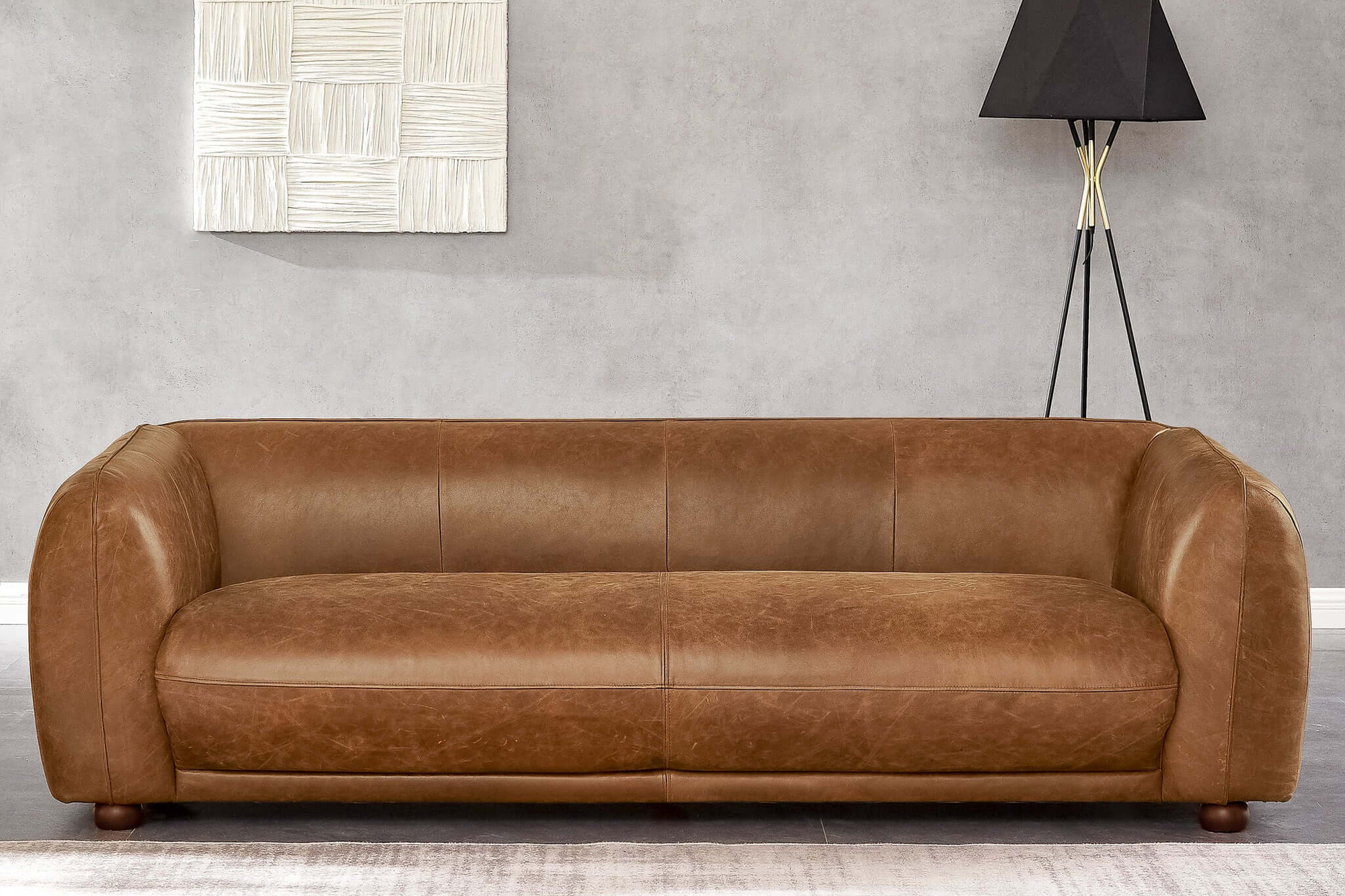 Ashcroft - Marlon Luxury Italian Leather Sofa