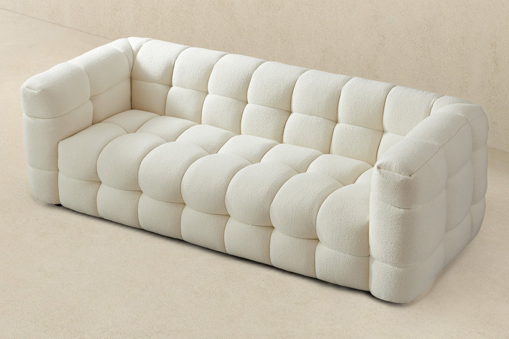 Ashcroft Morrison Boucle Sofa - Cream