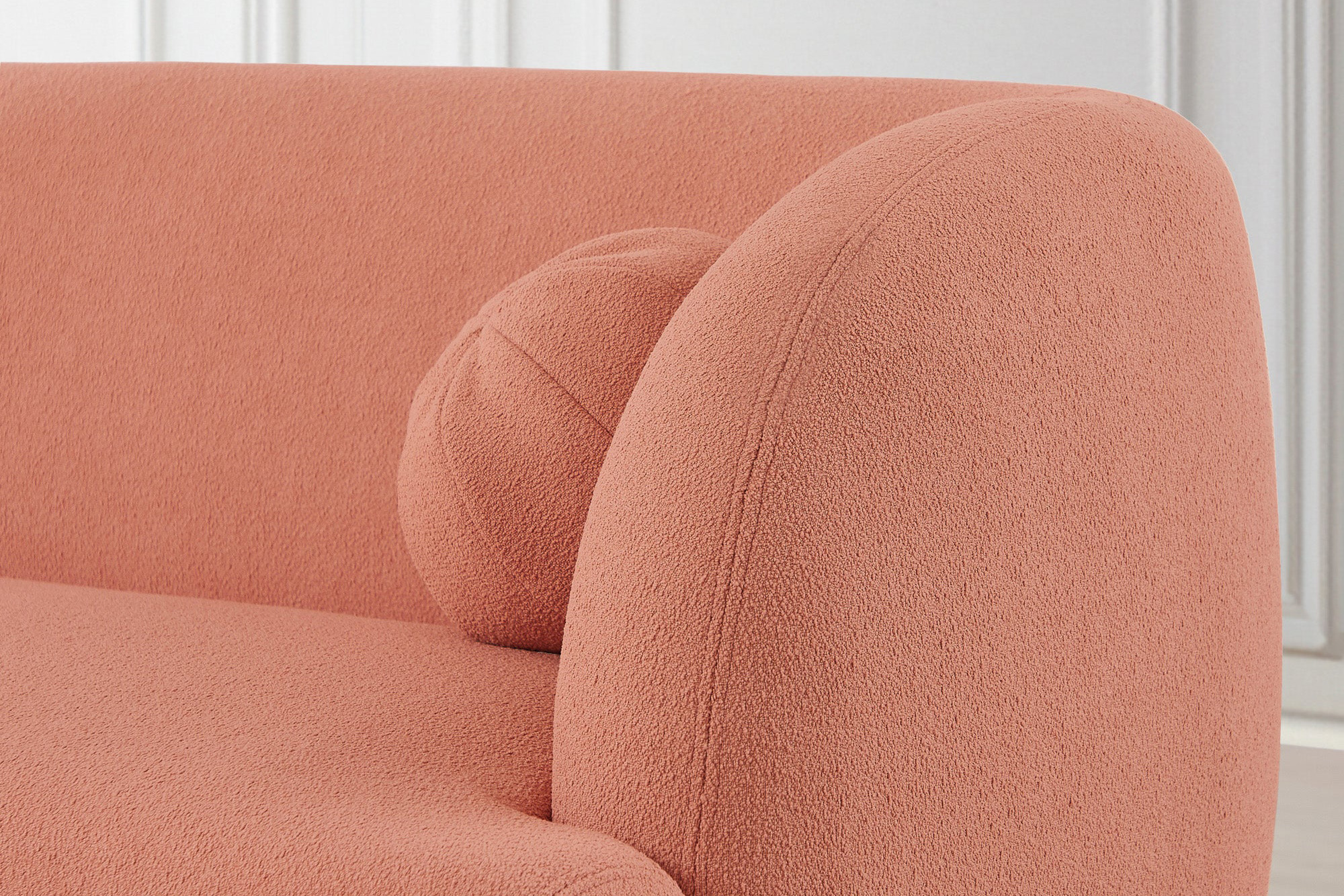 Ashcroft Anna French Boucle Sofa - Pink