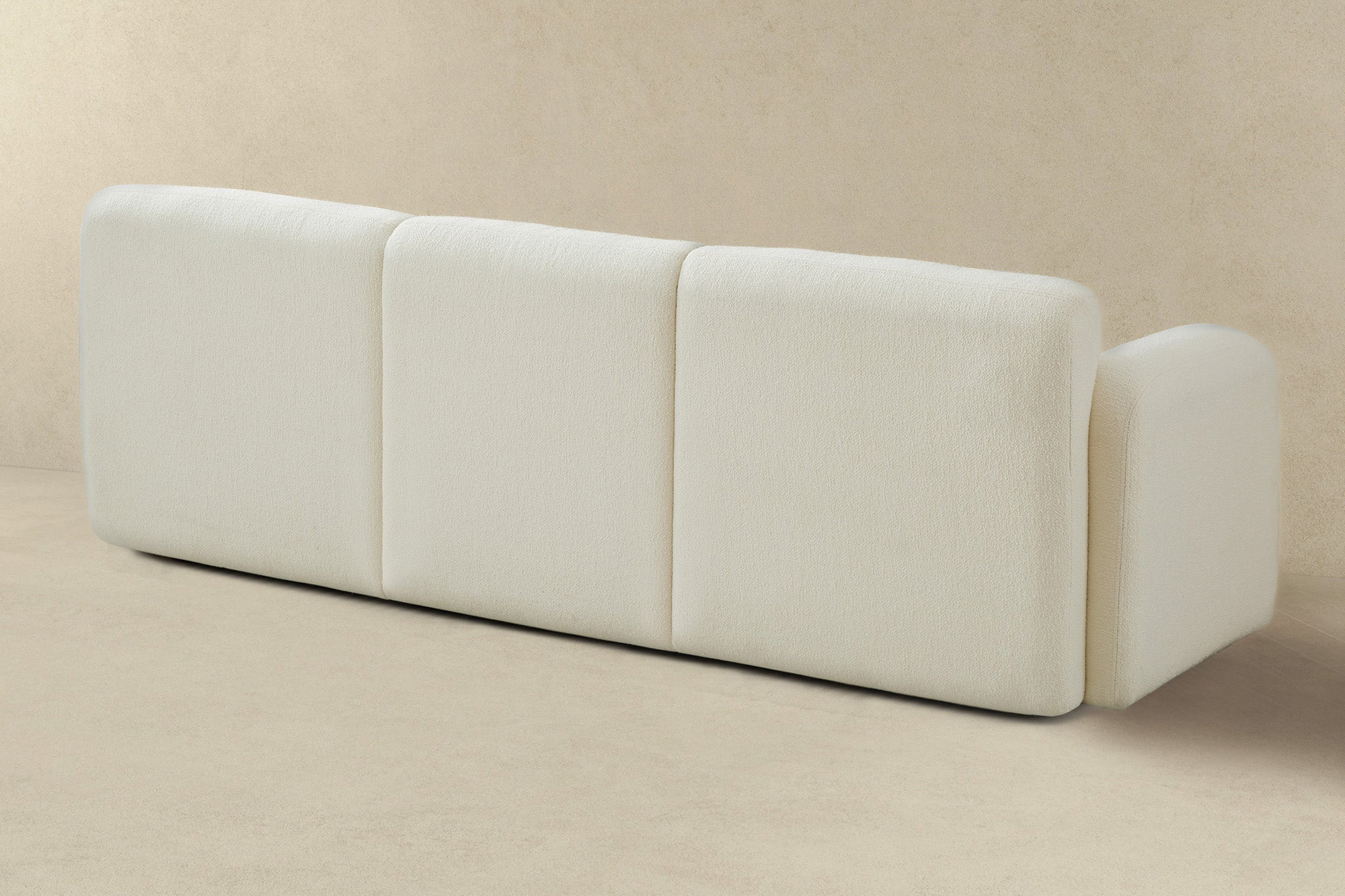 Ashcroft - Simone Boucle Sofa in Cream