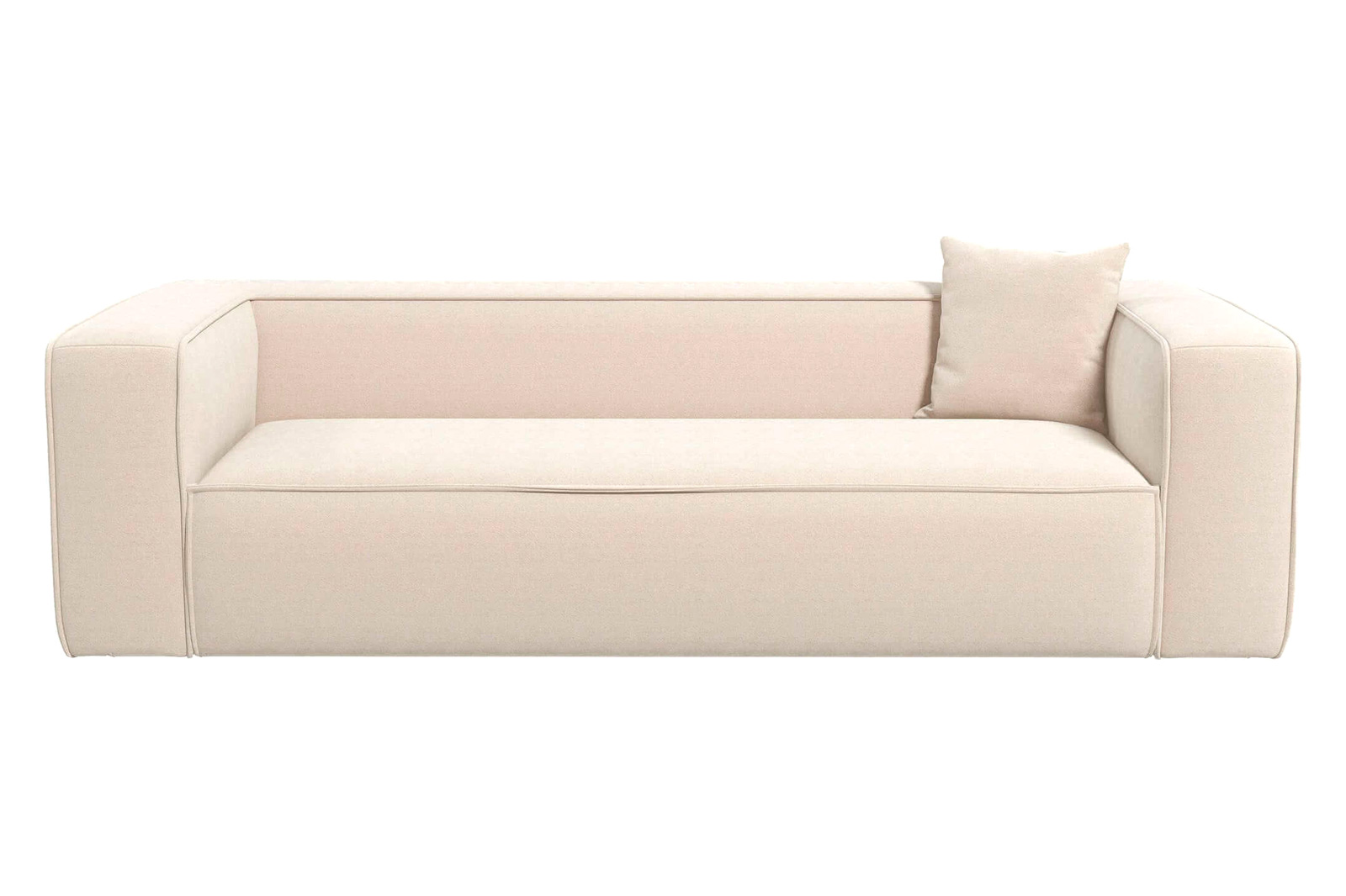 Ashcroft Marshall Modern Boucle Sofa - Cream