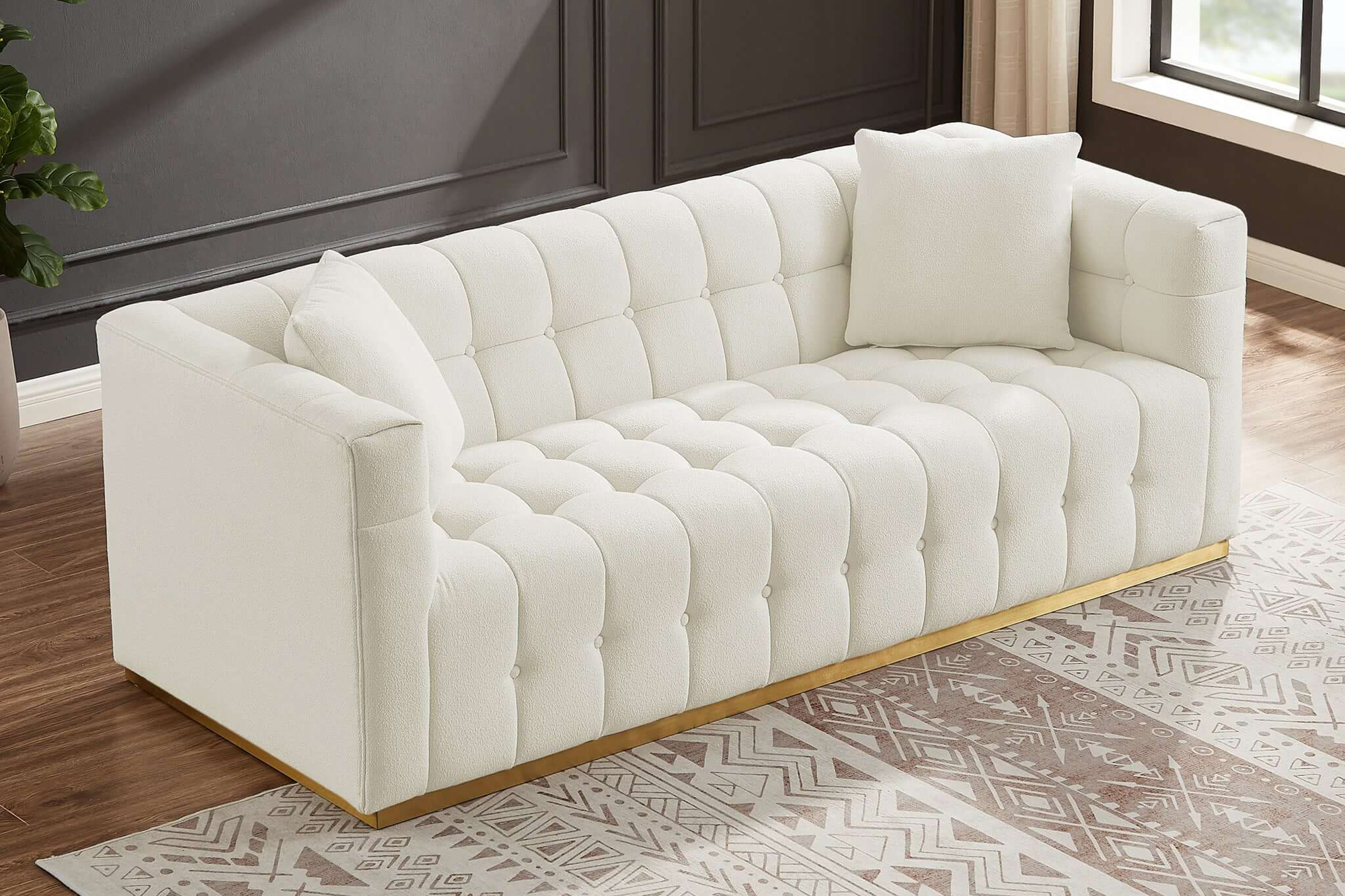 Ashcroft Eleanor Boucle Sofa - Beige