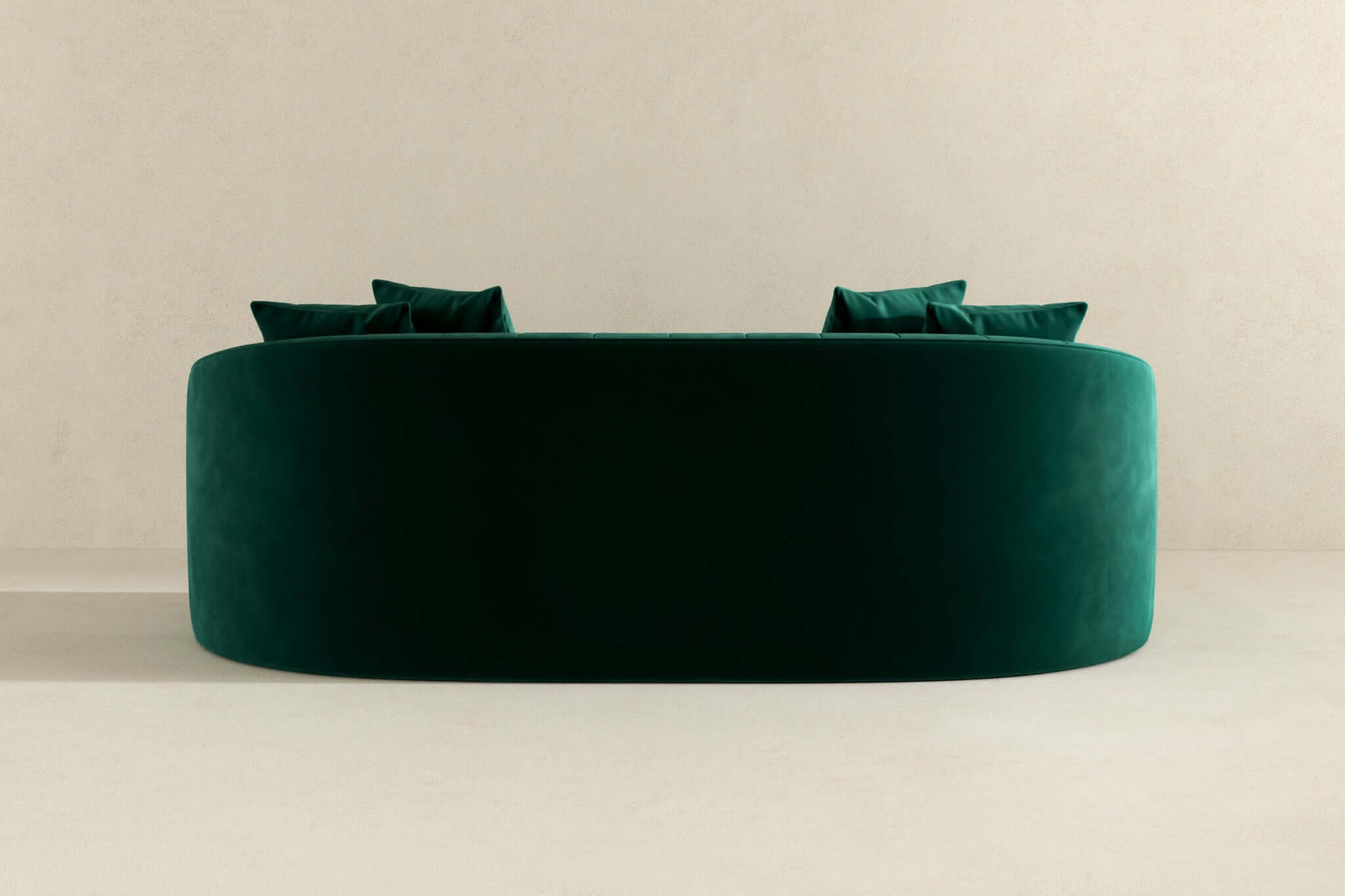 Ashcroft Kante Green Velvet Sofa - Green