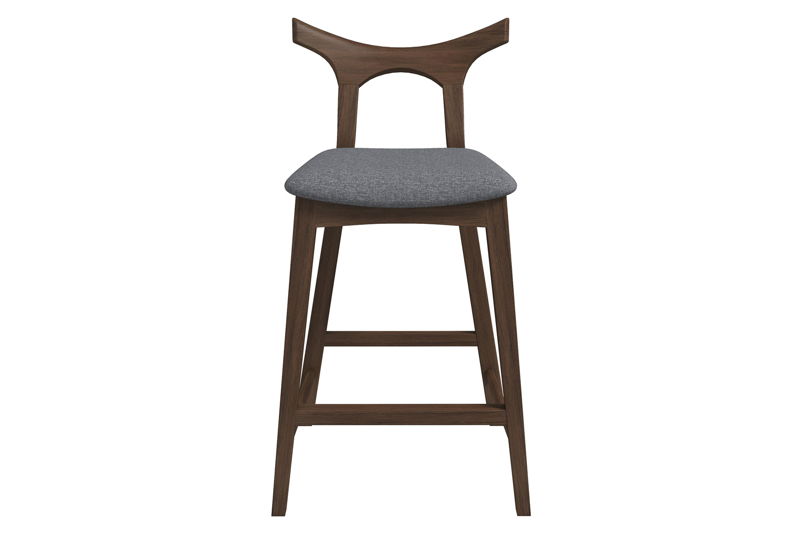 Ashcroft Hester Solid Wood Upholstered Square Bar Chair (Set Of 2) - Gray