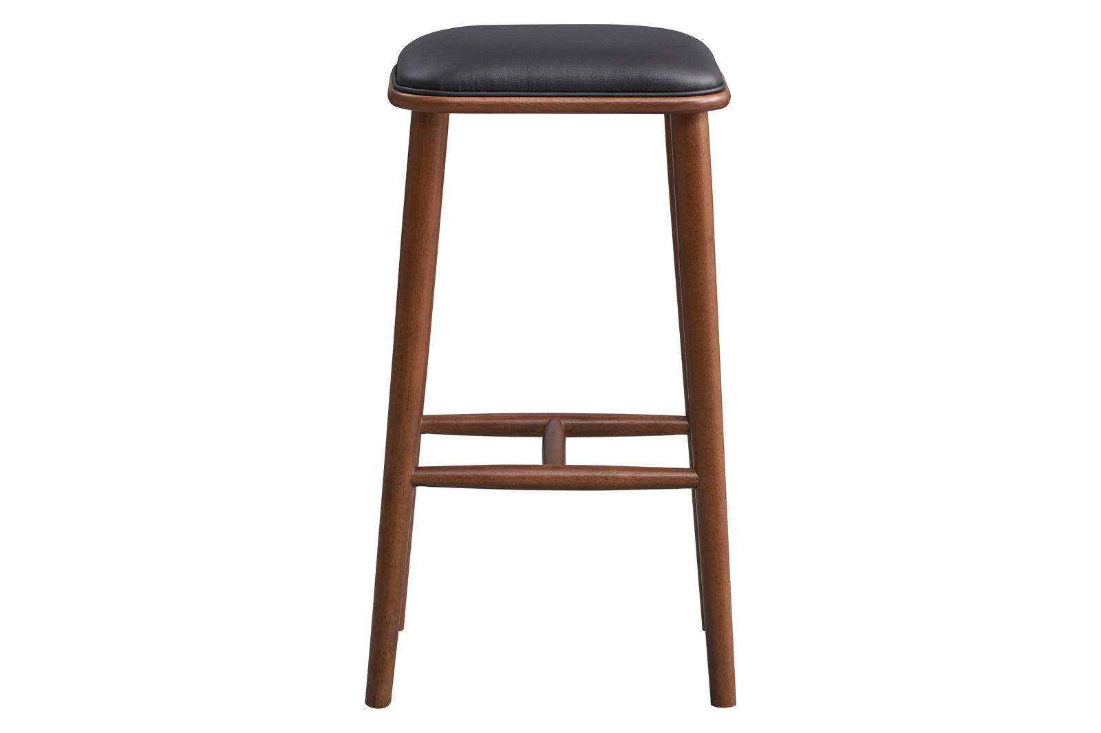 Ashcroft Jason PU Leather Bar Stool - Black