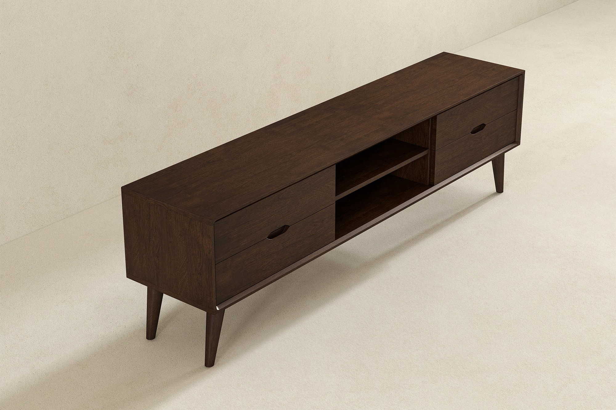 Ashcroft Adrian Walnut TV Stand