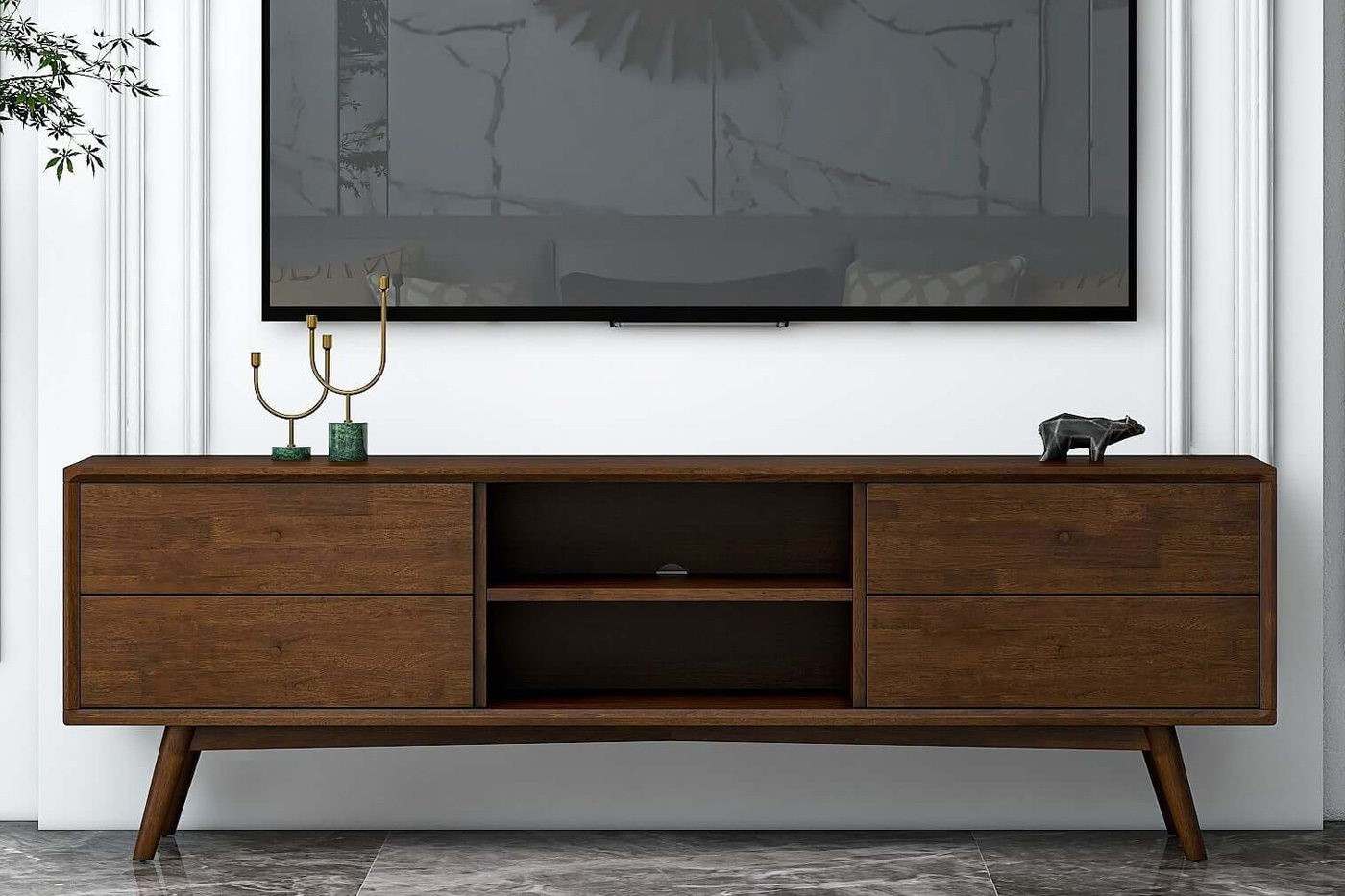 Ashcroft - Caroline Mid-Century Modern TV Stand Up To 72"