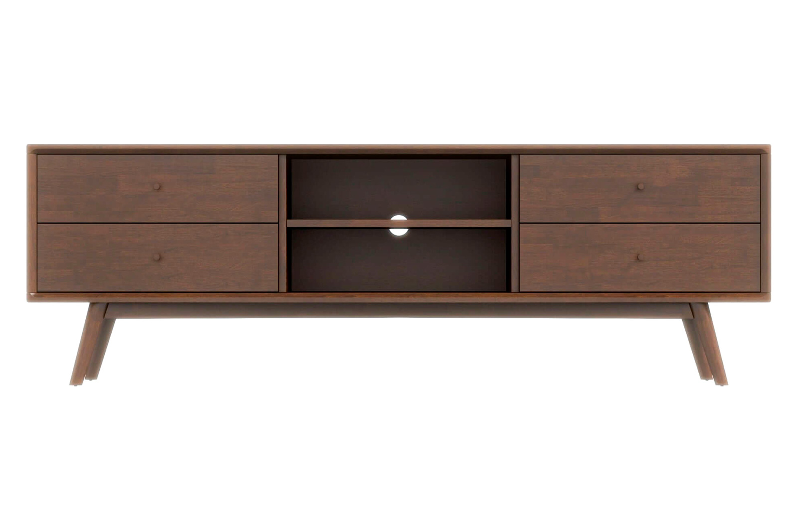 Ashcroft Caroline Mid-Century Modern TV Stand Up To 72" - Walnut