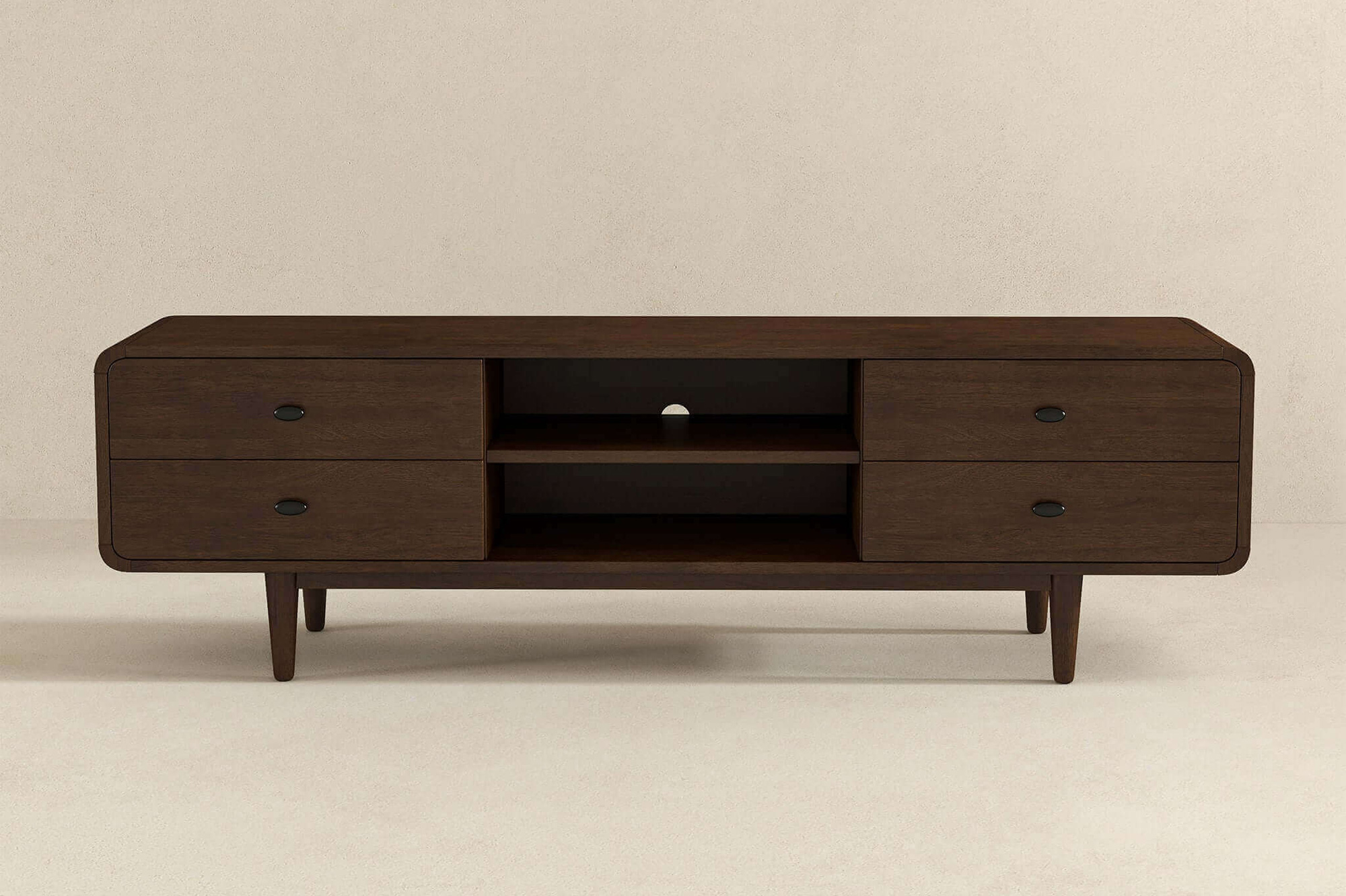 Ashcroft Alexa Mid-Century Modern Style TV Stand - Brown, 71"