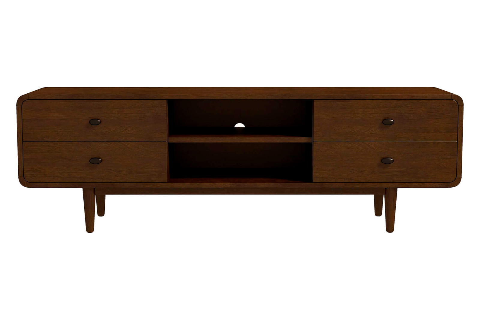 Ashcroft Alexa Mid-Century Modern Style TV Stand - Brown, 71"