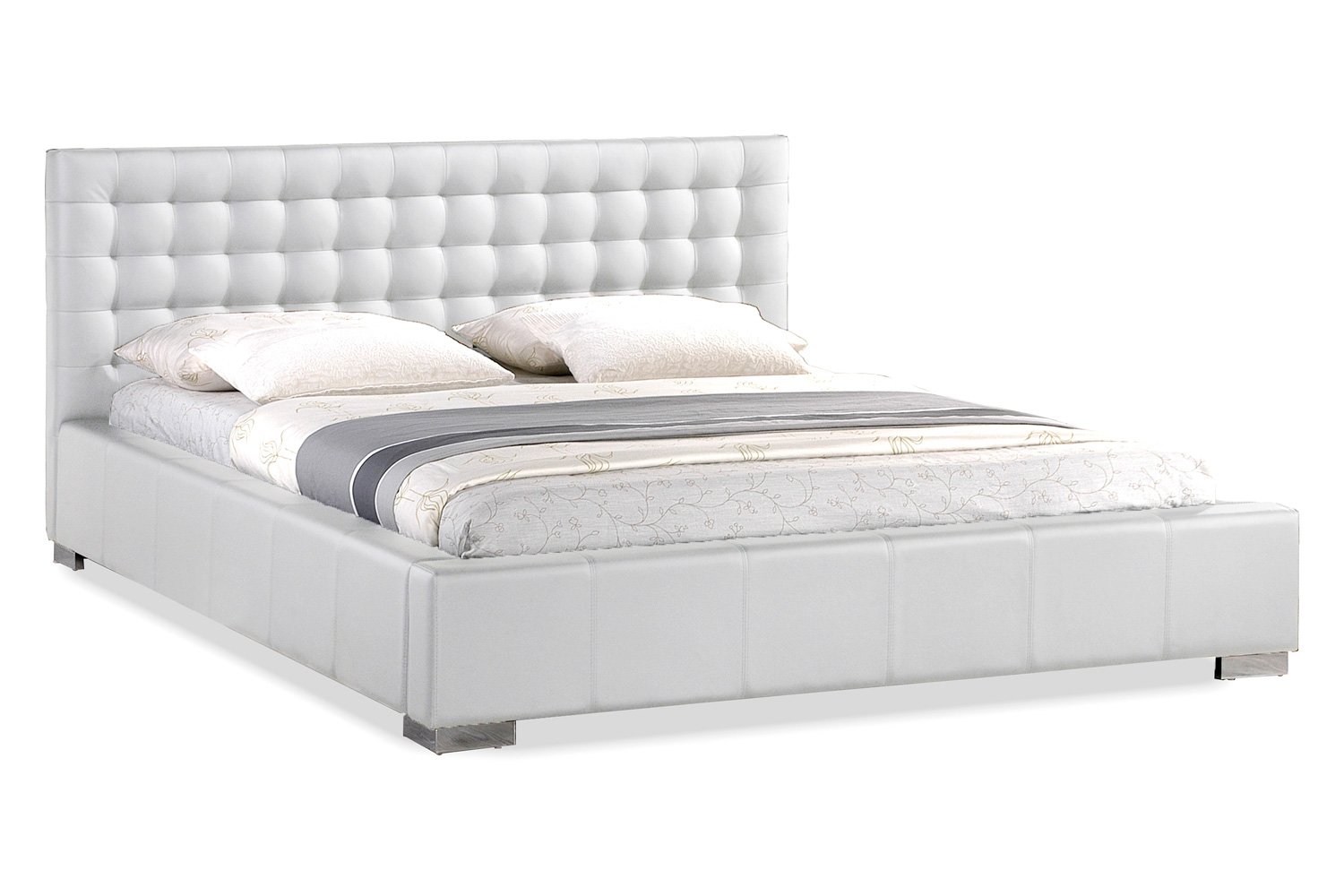 Baxton - Madison Modern Bed with Upholstered Headboard