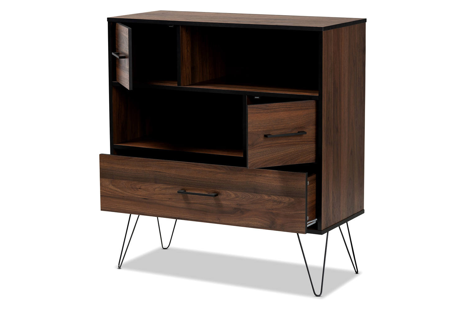 Baxton - Charis Modern 1-Drawer Bookcase