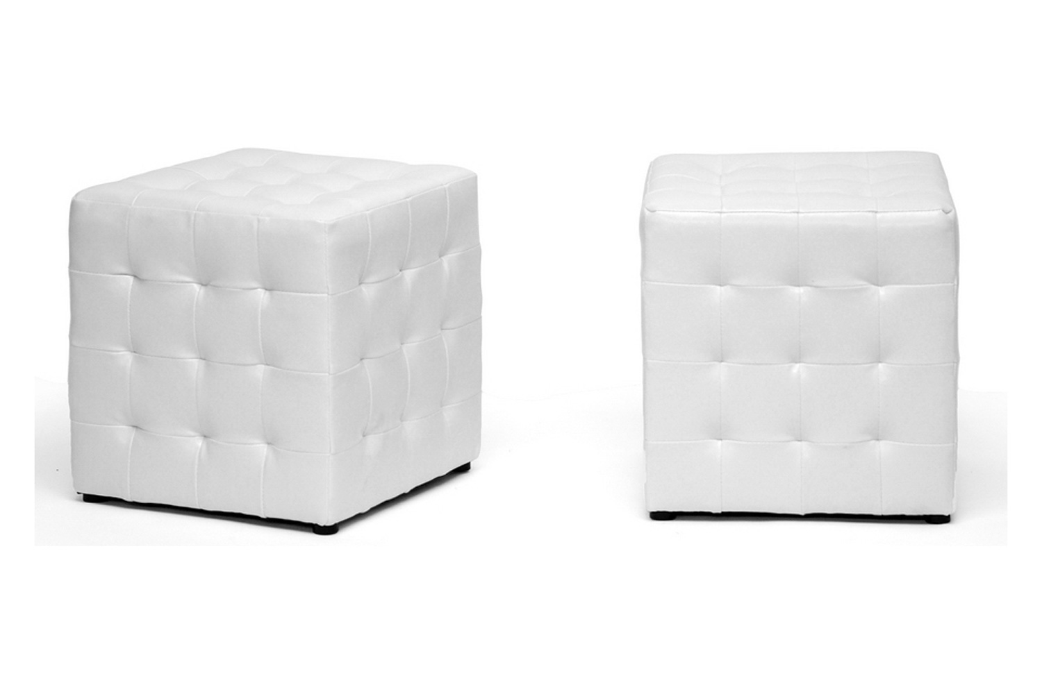 Baxton - Siskal Modern 2-Piece Cube Ottoman