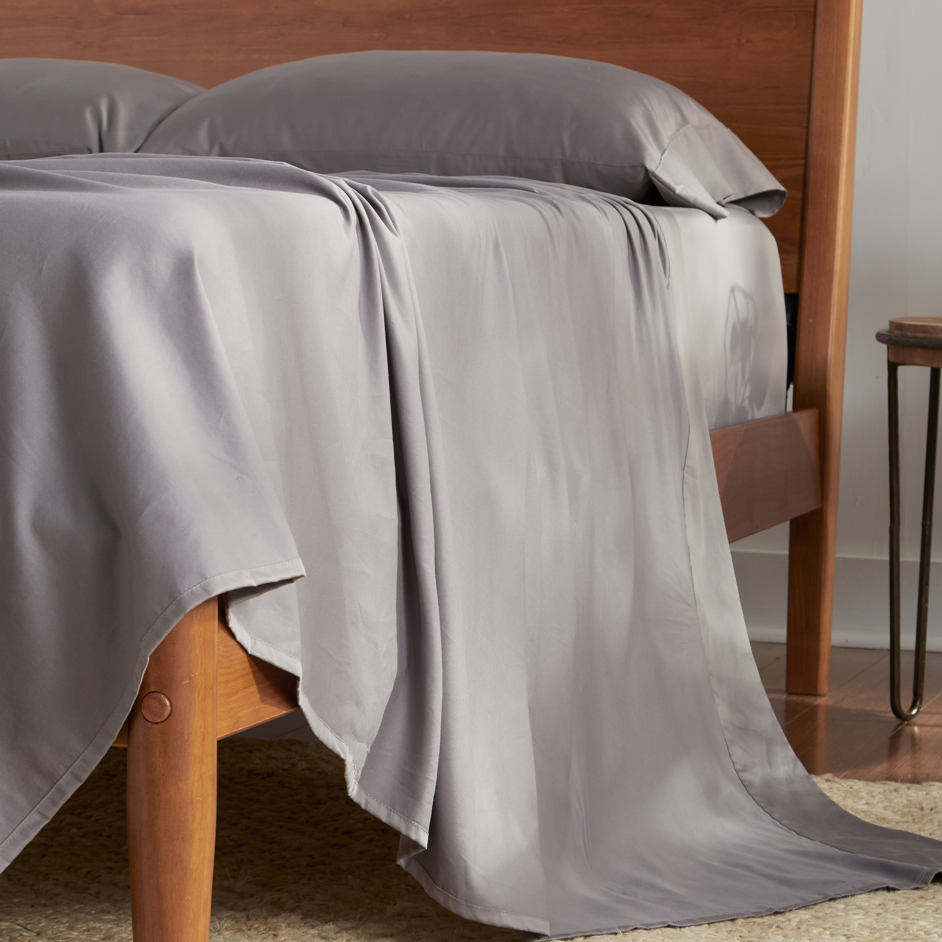 Bedgear Hyper-Cotton Sheet Set - Gray, Split Head King