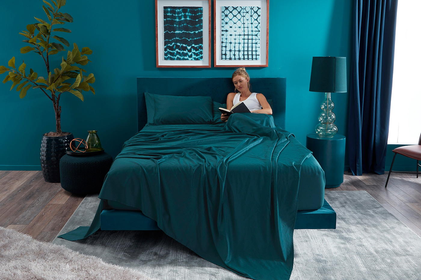 Bedgear Hyper-Cotton Sheet Set - Deep Teal, King Size