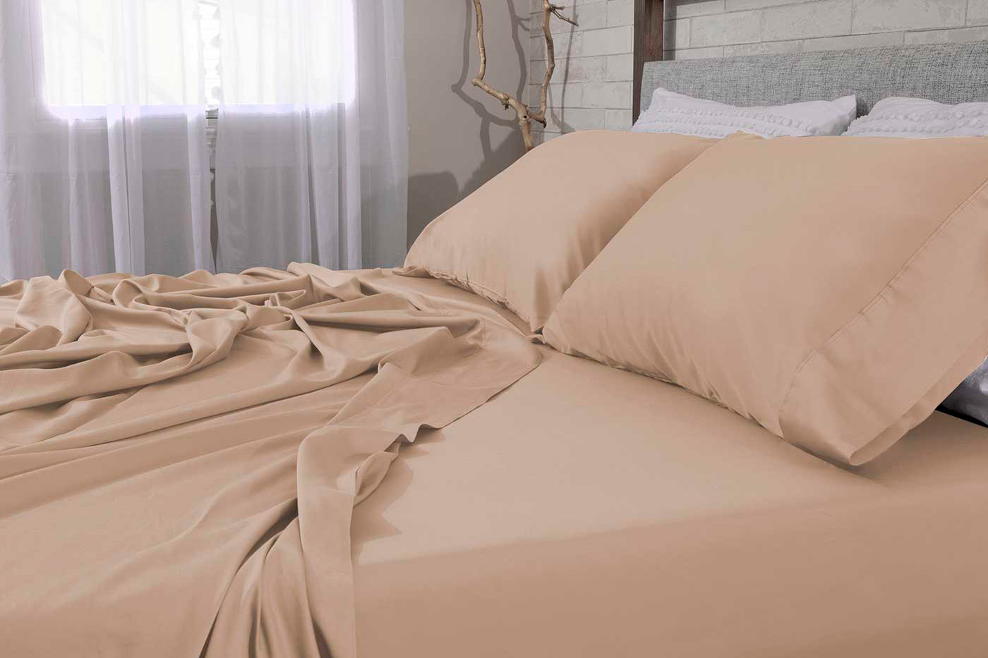 Bedgear Basic Sheet Set - Sand, Full Size