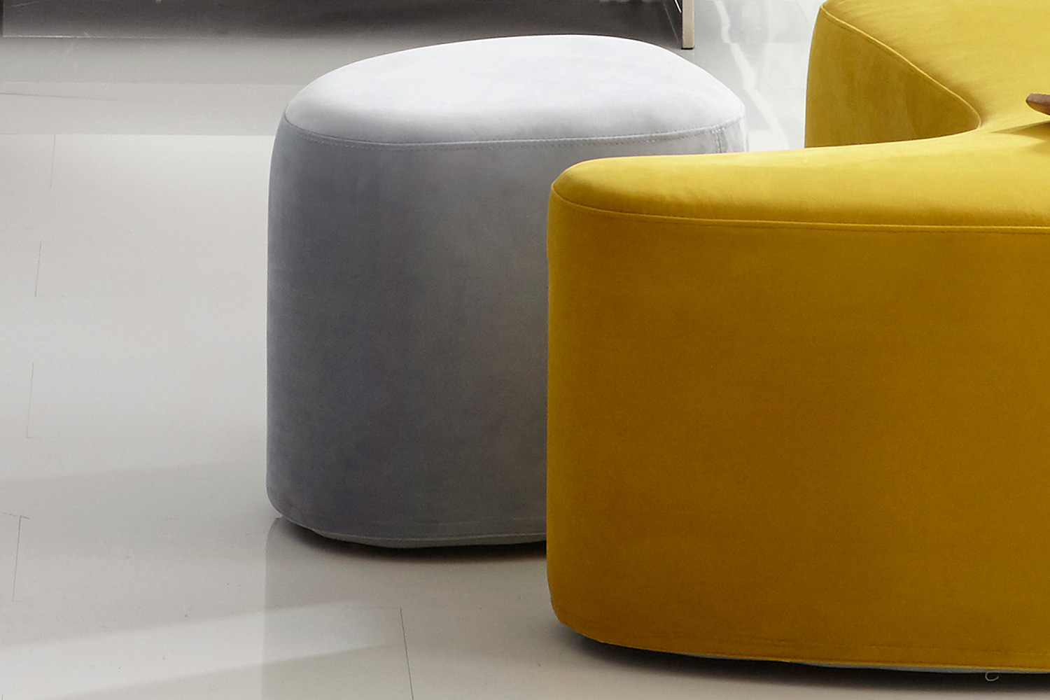 Bellini Carmen Ottoman - Yellow, Large