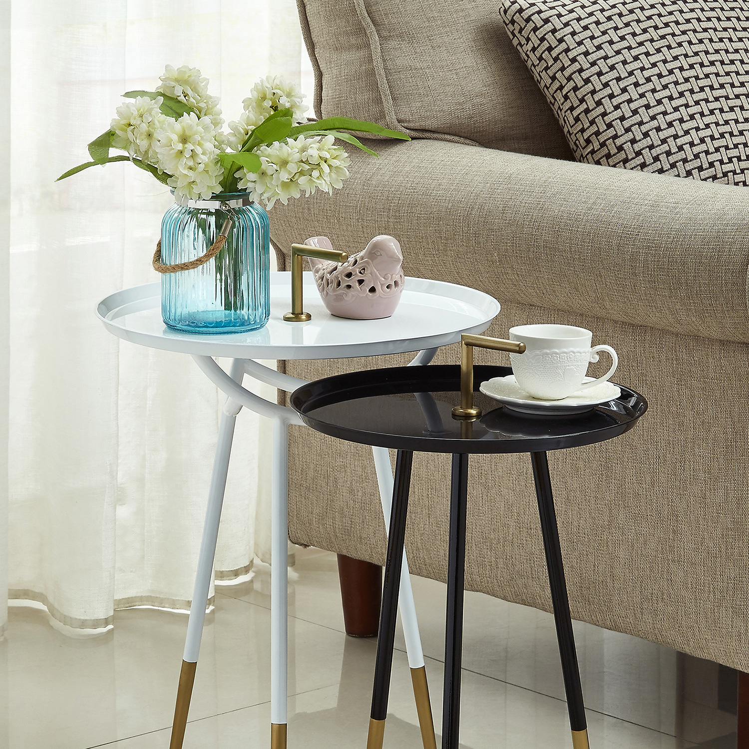 Bellini Flare End Table - Black