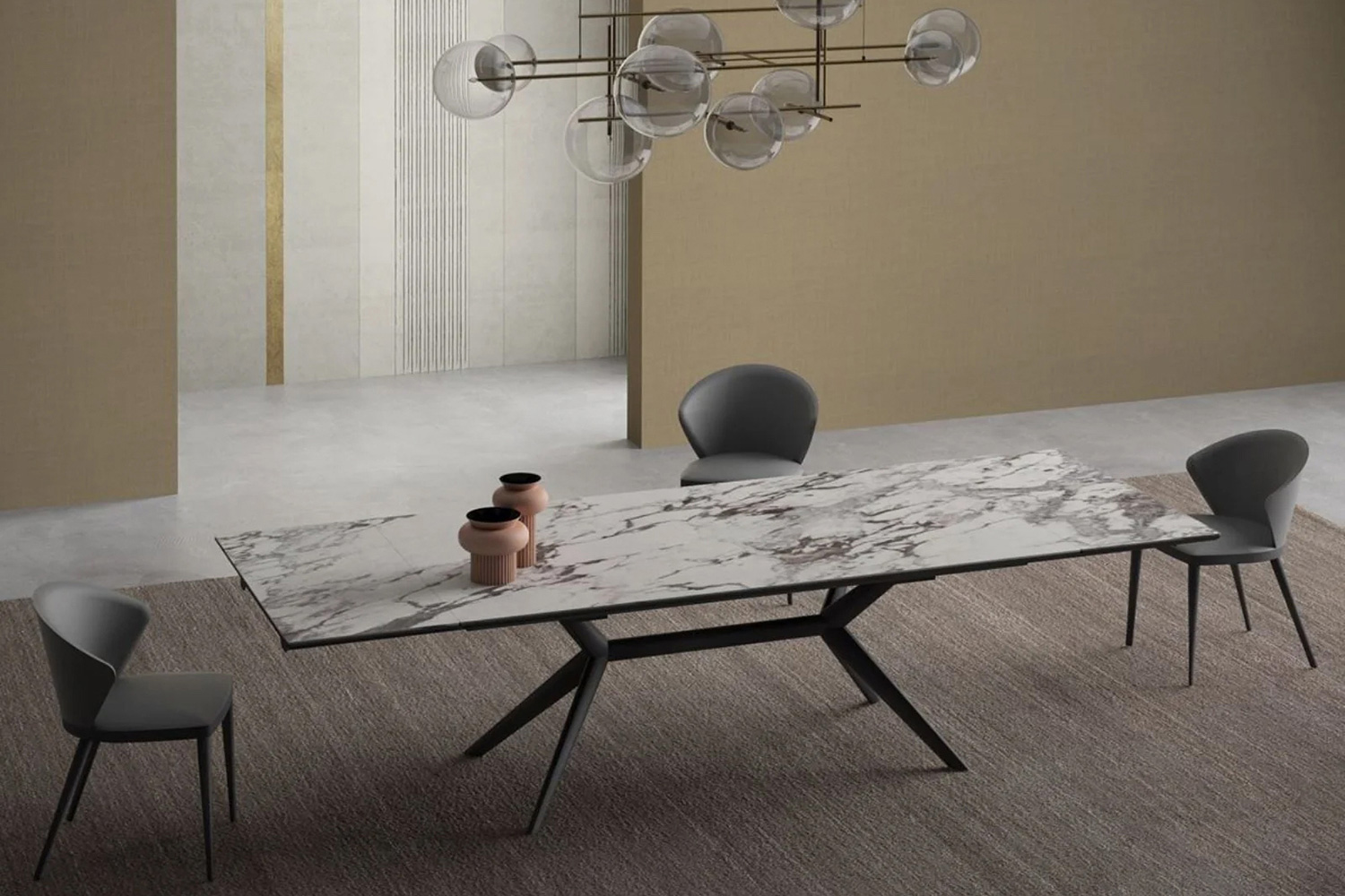 Bellini Lago Extendable Dining Table - Black