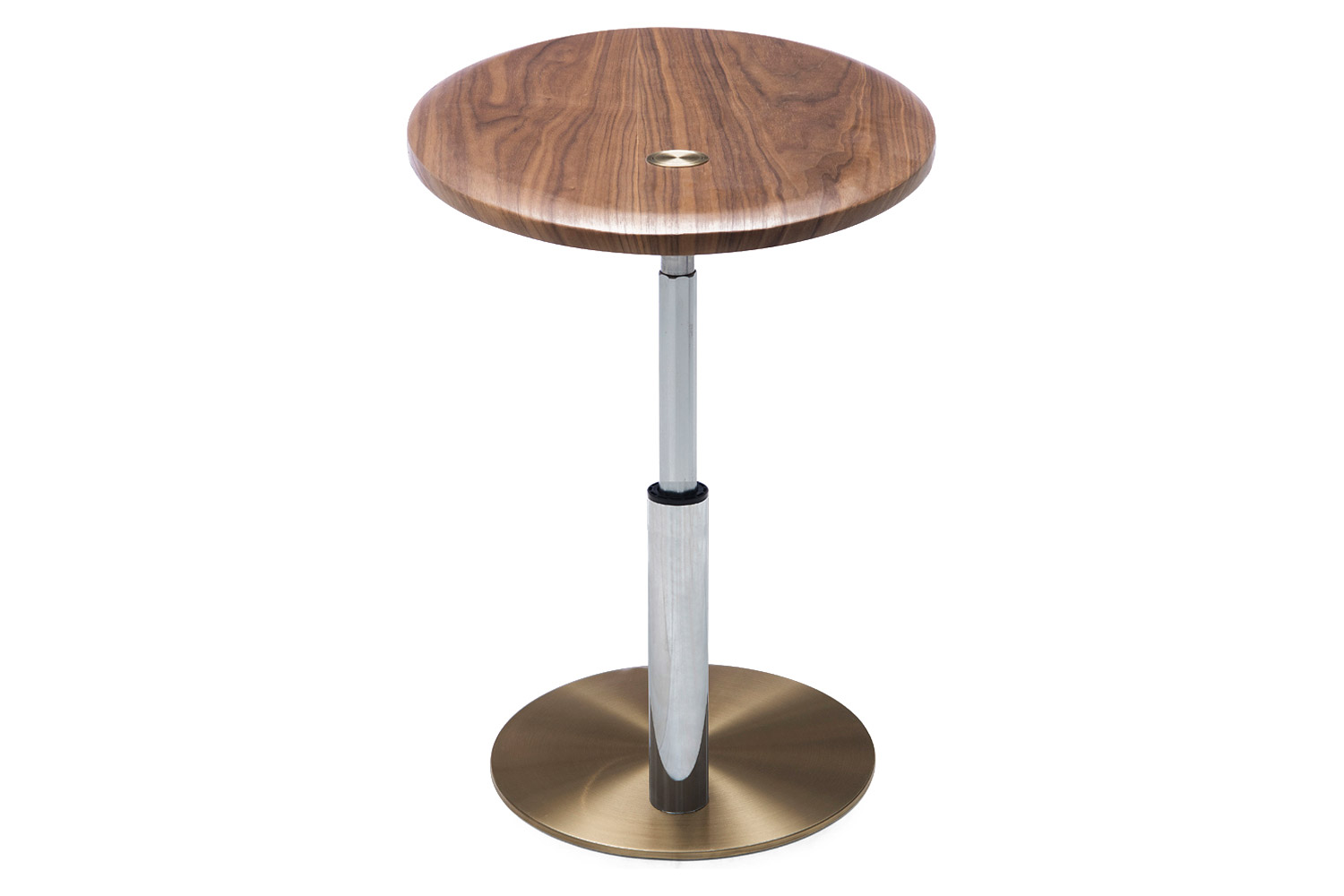 Bellini - Lea End Table in Walnut/Bronze