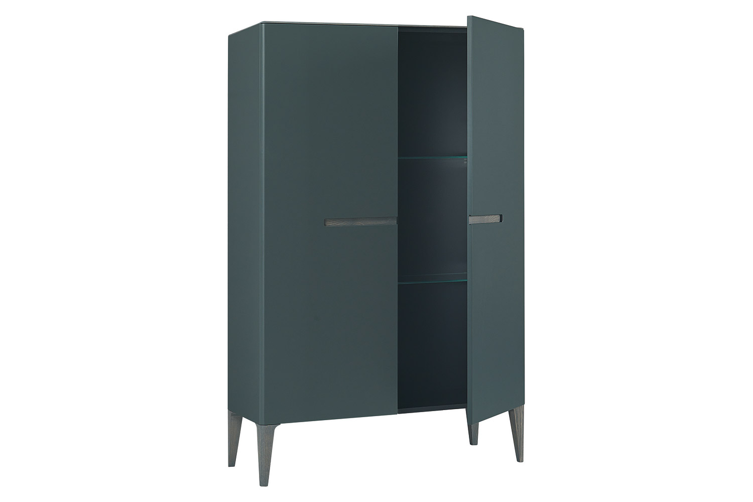 Bellini - Luce Highboard in Dark Green/Gray