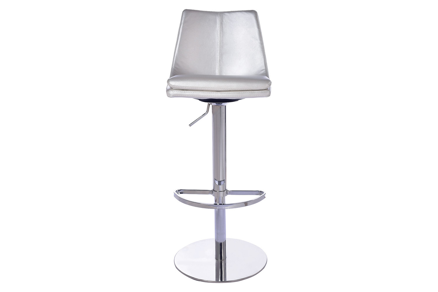 Bellini Monte Carlo Swivel Hydraulic Barstool - Pearl White