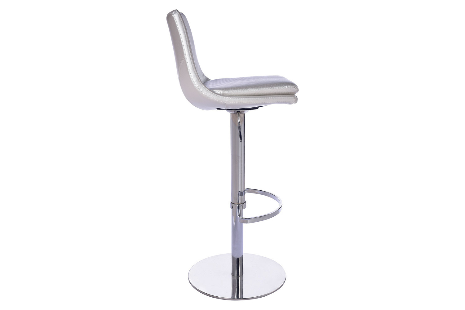 Bellini Monte Carlo Swivel Hydraulic Barstool - Pearl White