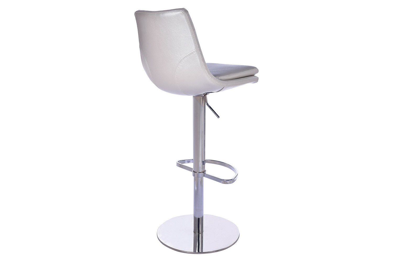 Bellini Monte Carlo Swivel Hydraulic Barstool - Pearl White