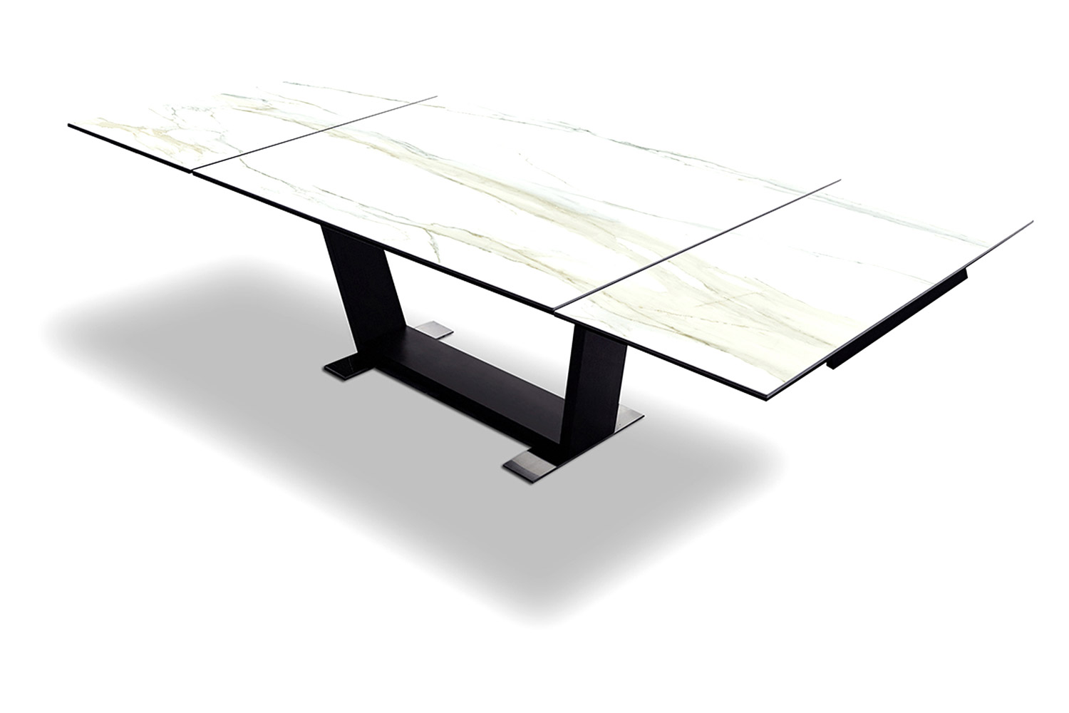 Bellini - Oblique Dining Table in White/Gray Oak