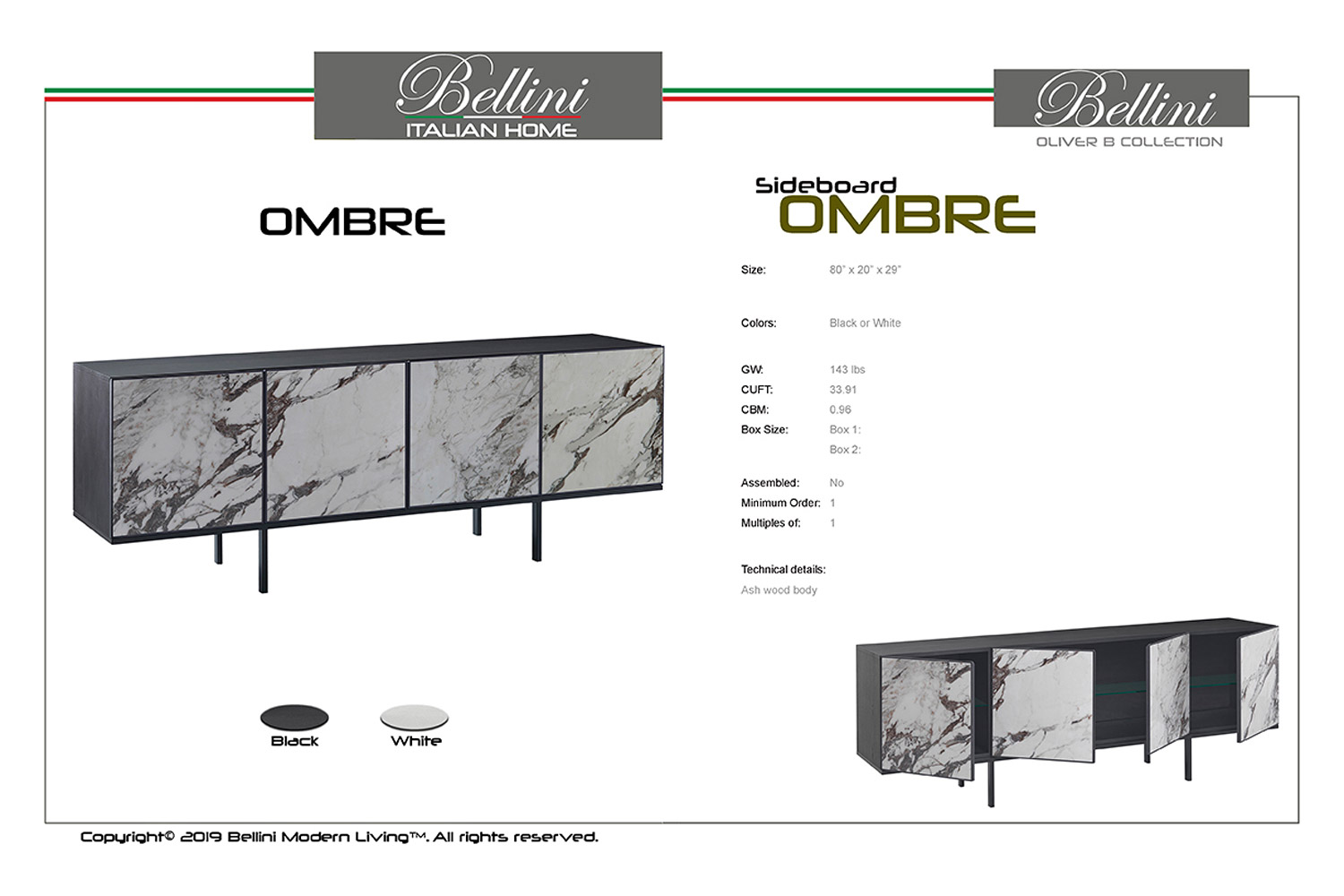 Bellini - Ombre Sideboard