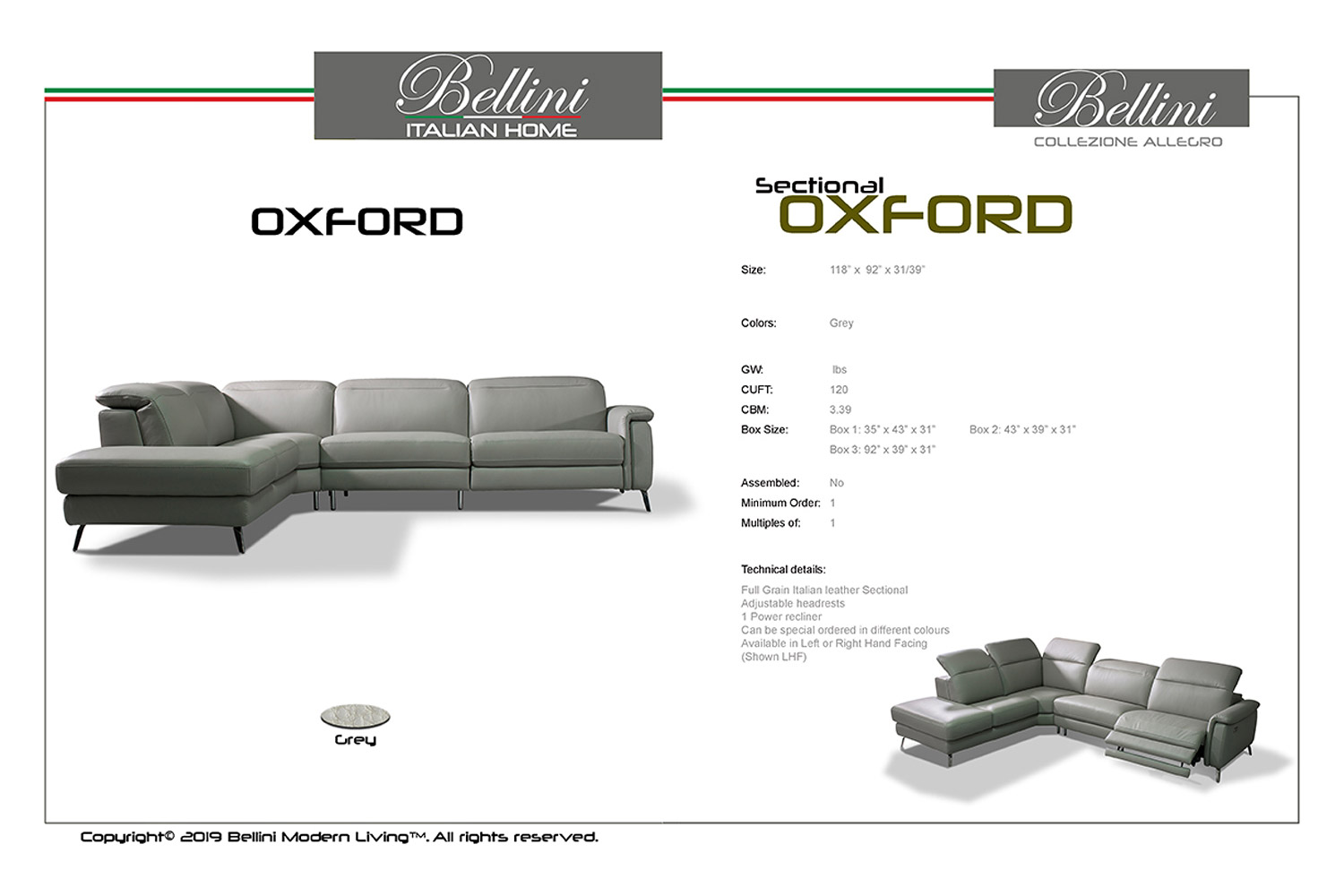 Bellini - Oxford Sectional